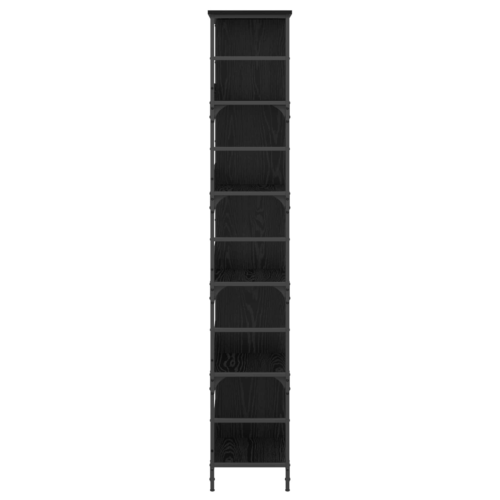 Boekenkast Zwart eiken 78,5 x 33 x 188,5 cm metaal PB is nu te koop bij PeponiXL, paradijselijk wonen!