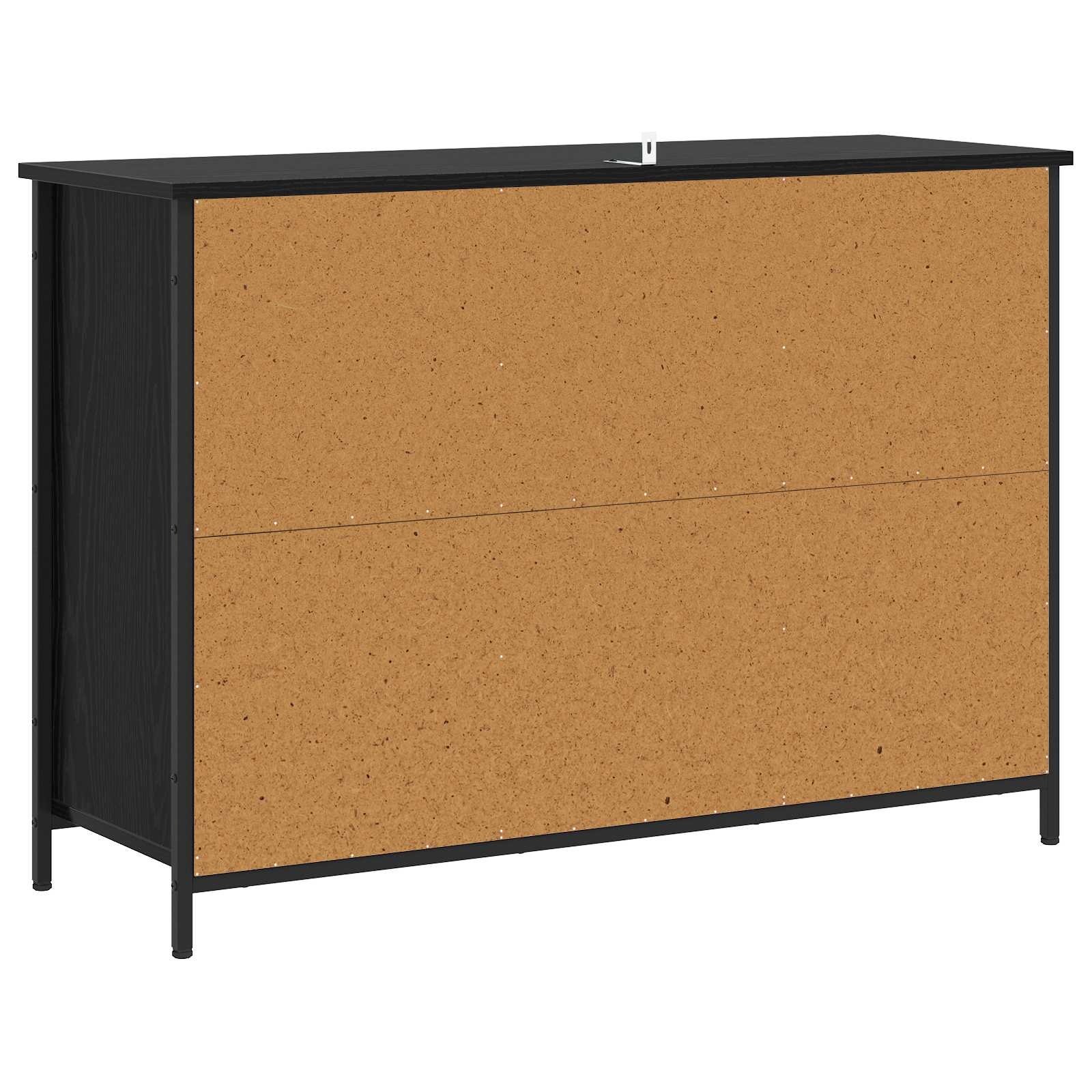 Dressoir Zwart eiken 100 x 35 x 70 cm Bewerkt hout is nu te koop bij PeponiXL, paradijselijk wonen!