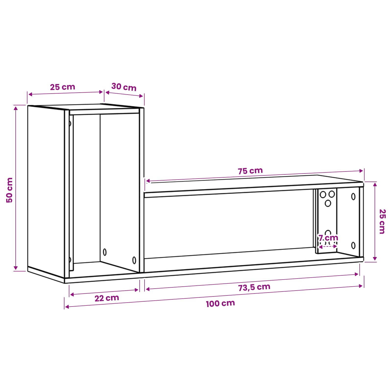 TV-kast 100 x 30 x 50 cm Oud hout Bewerkt hout is nu te koop bij PeponiXL, paradijselijk wonen!