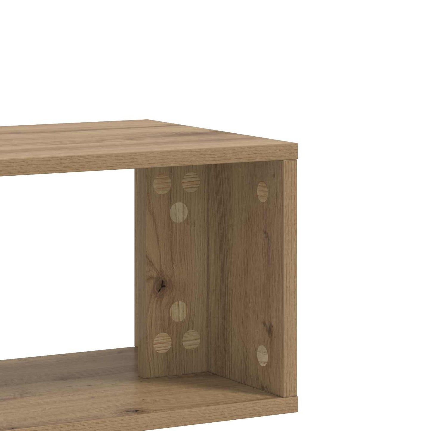 TV-kast 100 x 30 x 50 cm Artisanaal eiken Bewerkt hout is nu te koop bij PeponiXL, paradijselijk wonen!