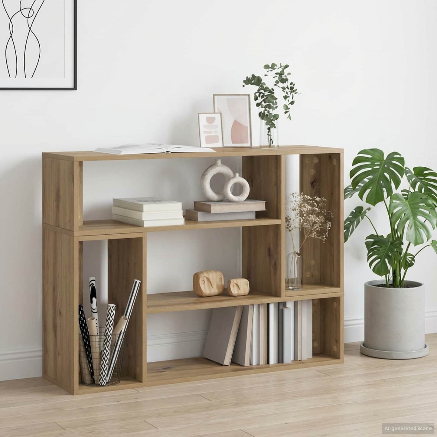 TV-kast 100 x 30 x 50 cm Artisanaal eiken Bewerkt hout is nu te koop bij PeponiXL, paradijselijk wonen!