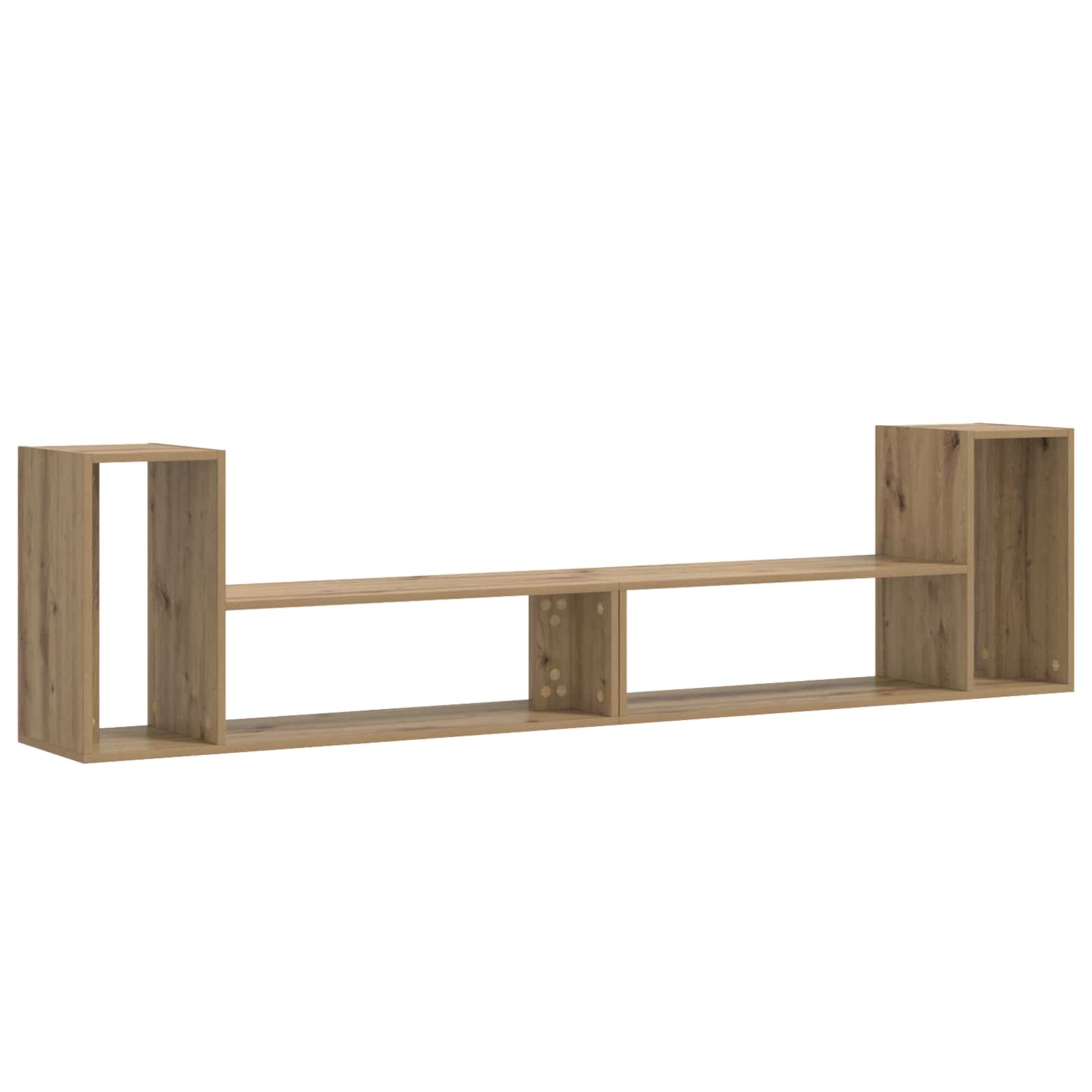 TV-kast 100 x 30 x 50 cm Artisanaal eiken Bewerkt hout is nu te koop bij PeponiXL, paradijselijk wonen!