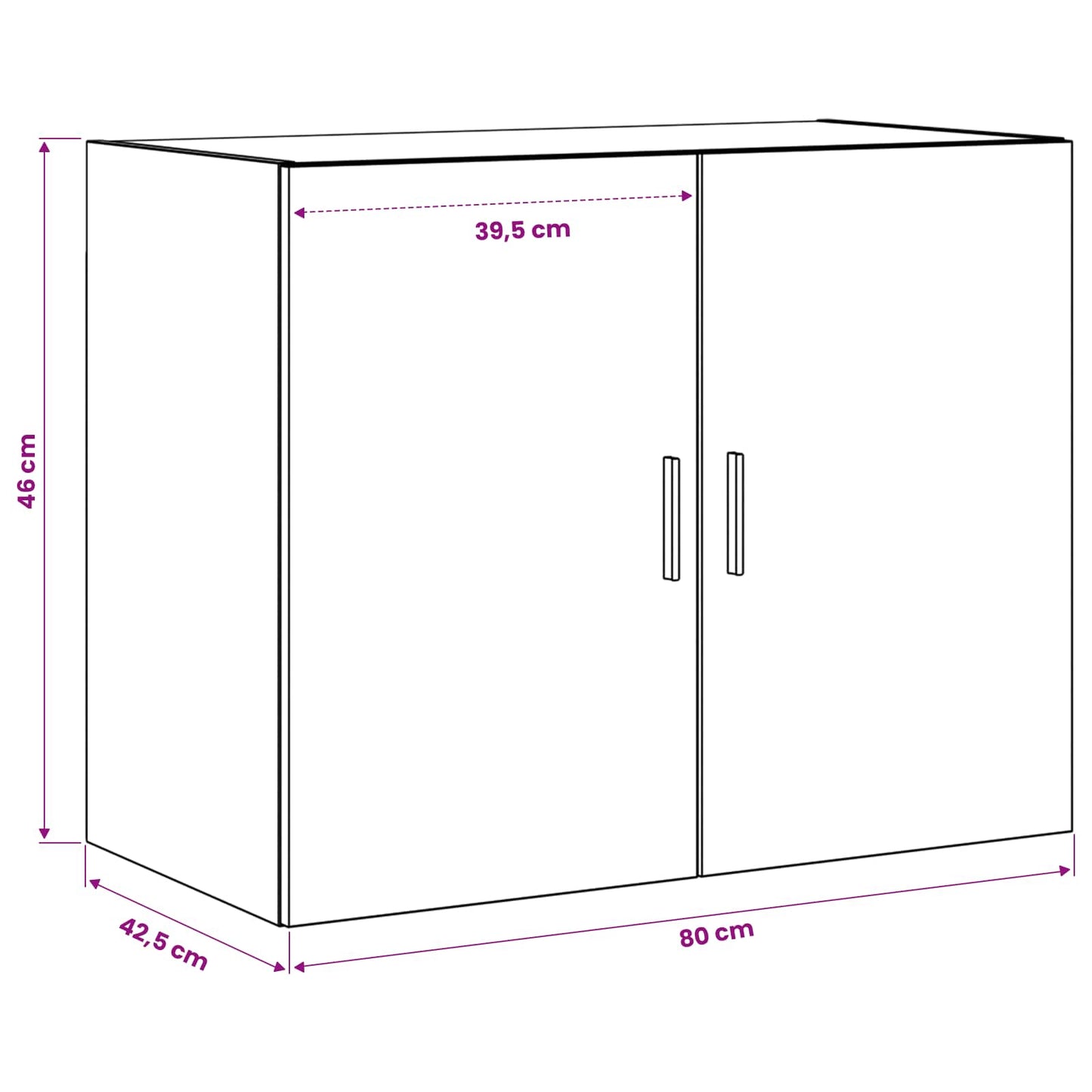 Wandkast Oud hout 80 x 42,5 x 64 cm Bewerkt hout is nu te koop bij PeponiXL, paradijselijk wonen!
