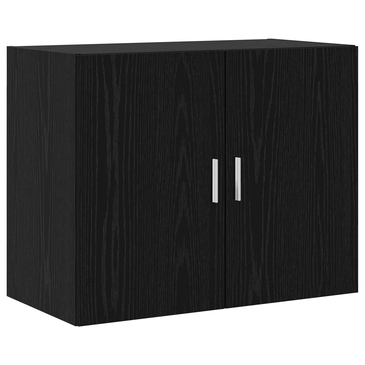 Wandkast Zwart eiken 80 x 42,5 x 64 cm Bewerkt hout is nu te koop bij PeponiXL, paradijselijk wonen!