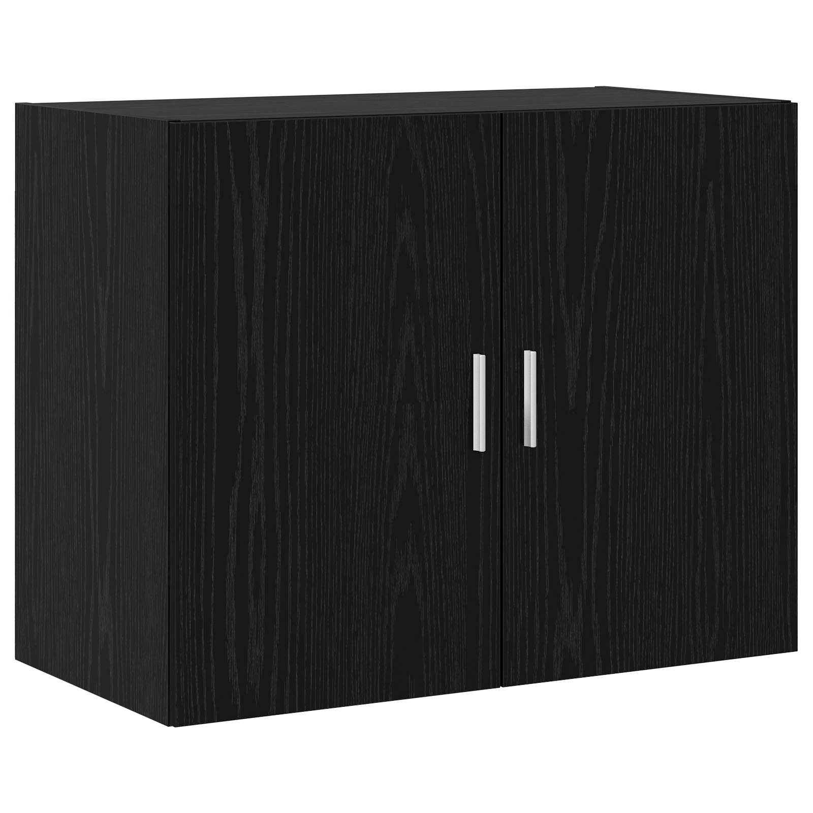 Wandkast Zwart eiken 80 x 42,5 x 64 cm Bewerkt hout is nu te koop bij PeponiXL, paradijselijk wonen!