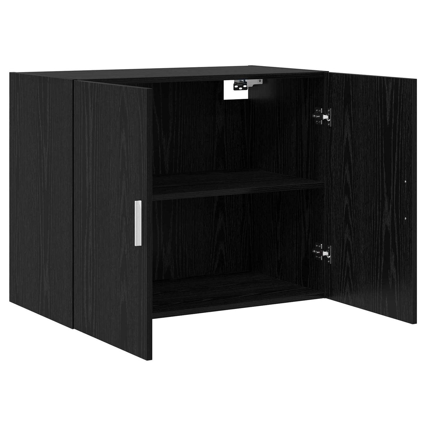 Wandkast Zwart eiken 80 x 42,5 x 64 cm Bewerkt hout is nu te koop bij PeponiXL, paradijselijk wonen!