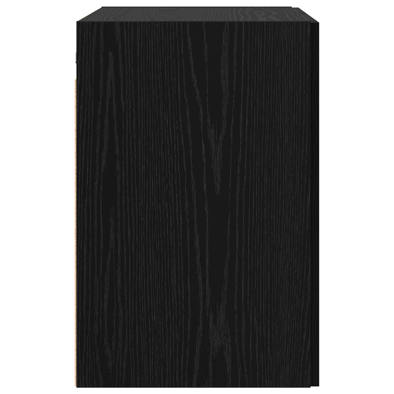 Wandkast Zwart eiken 80 x 42,5 x 64 cm Bewerkt hout is nu te koop bij PeponiXL, paradijselijk wonen!