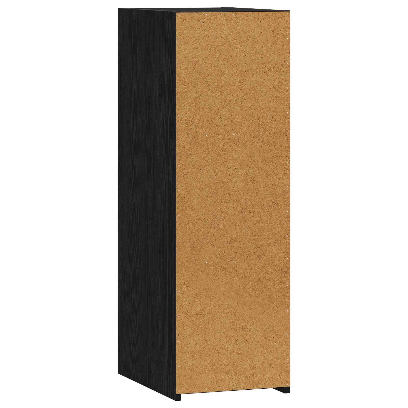 Dressoir Zwart eiken 30 x 41 x 93 cm Bewerkt hout is nu te koop bij PeponiXL, paradijselijk wonen!