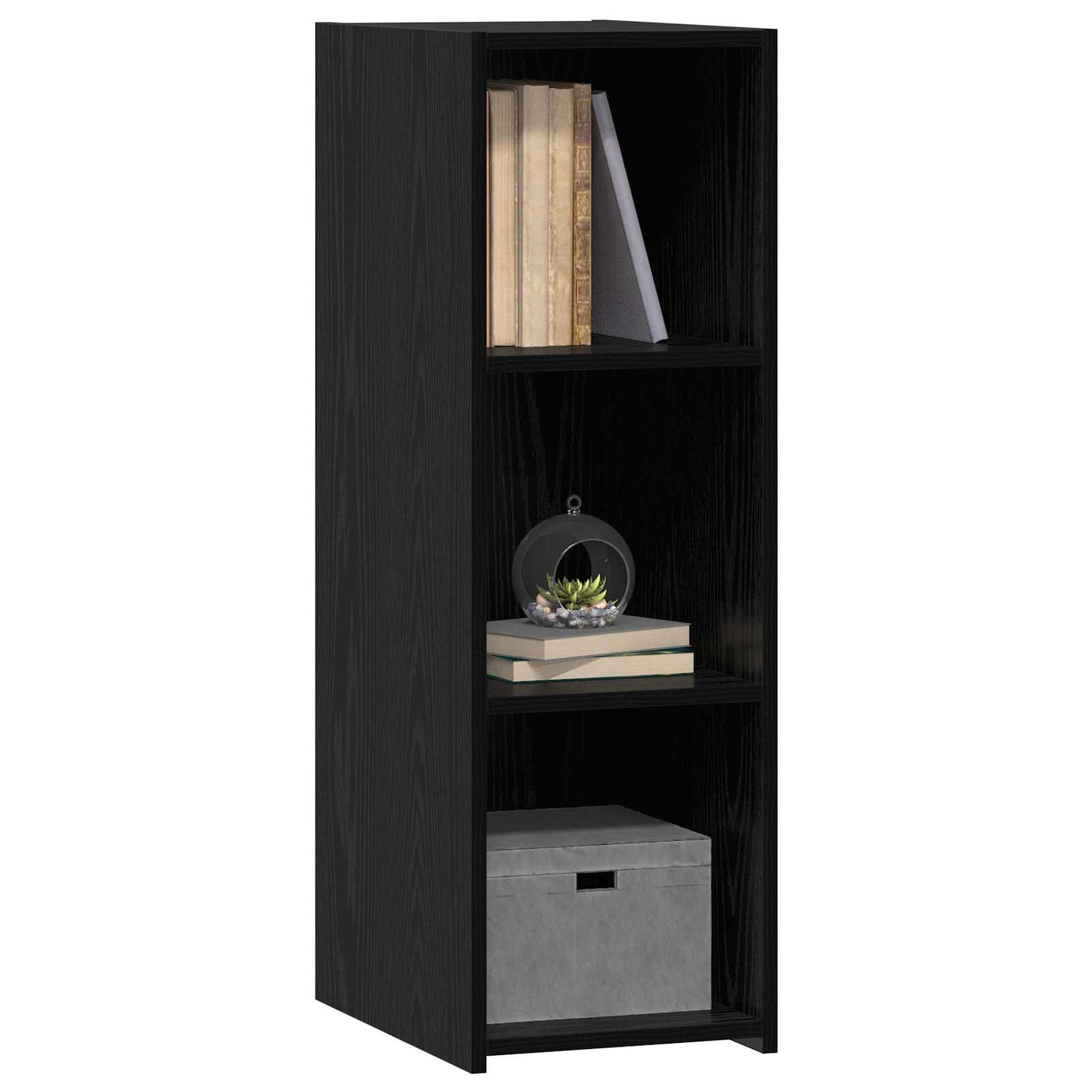 Dressoir Zwart eiken 30 x 41 x 93 cm Bewerkt hout is nu te koop bij PeponiXL, paradijselijk wonen!
