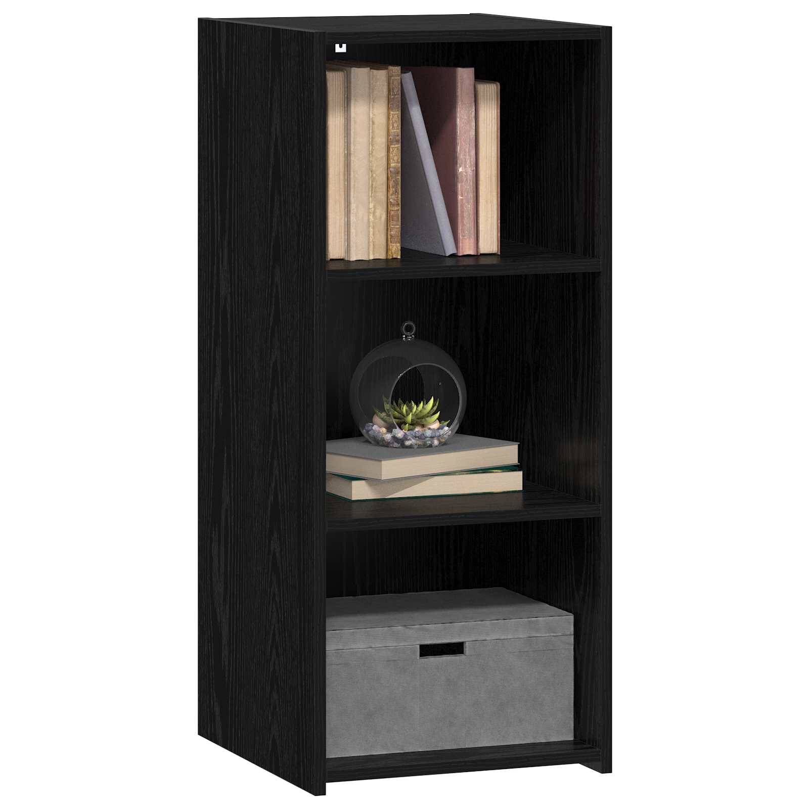 Dressoir Zwart eiken 40 x 41 x 93 cm Bewerkt hout is nu te koop bij PeponiXL, paradijselijk wonen!