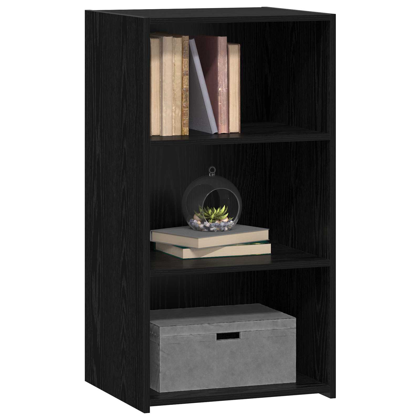 Dressoir Zwart eiken 50 x 41 x 93 cm Bewerkt hout is nu te koop bij PeponiXL, paradijselijk wonen!