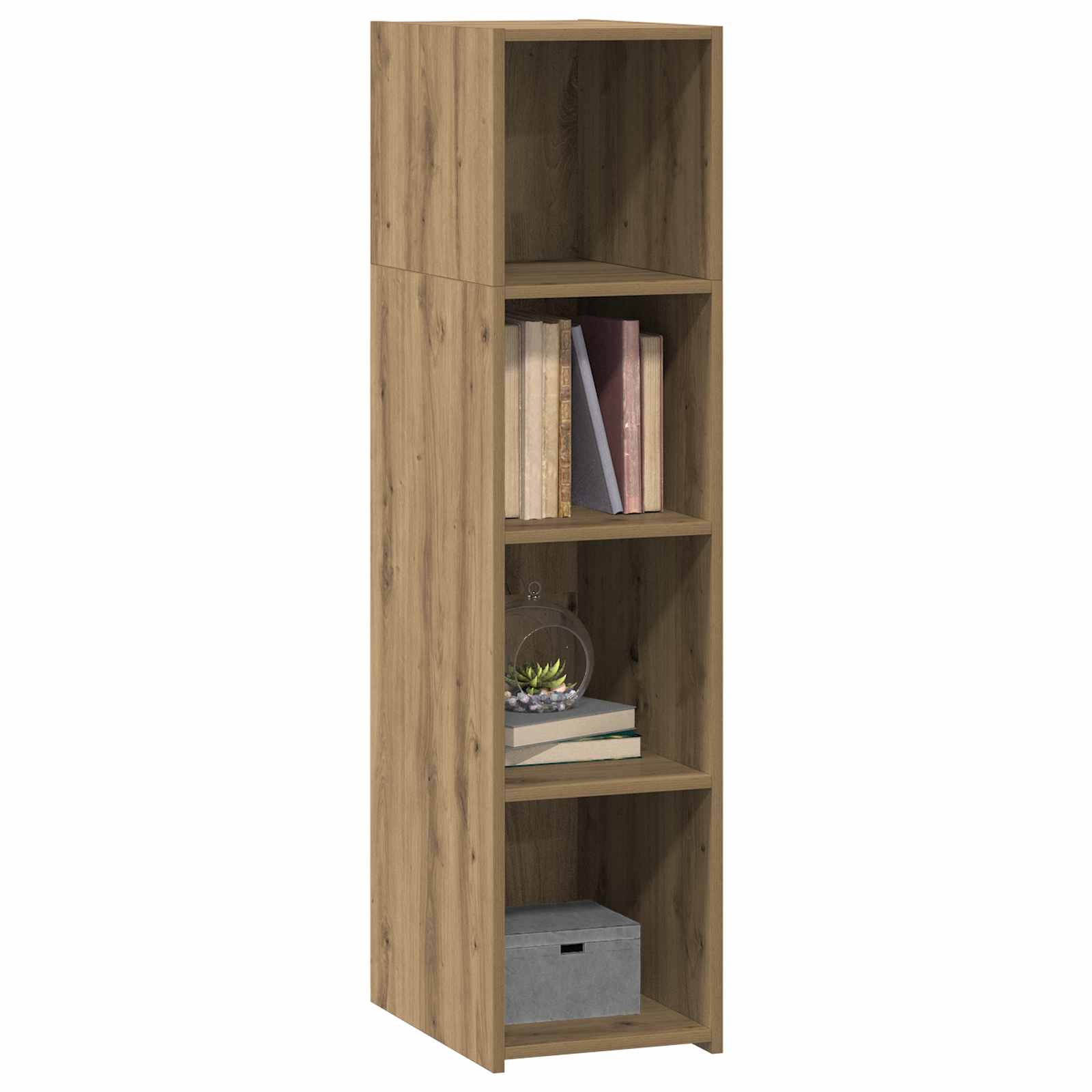 Hoge kast Artisanaal eiken 30 x 41 x 124 cm Bewerkt hout is nu te koop bij PeponiXL, paradijselijk wonen!