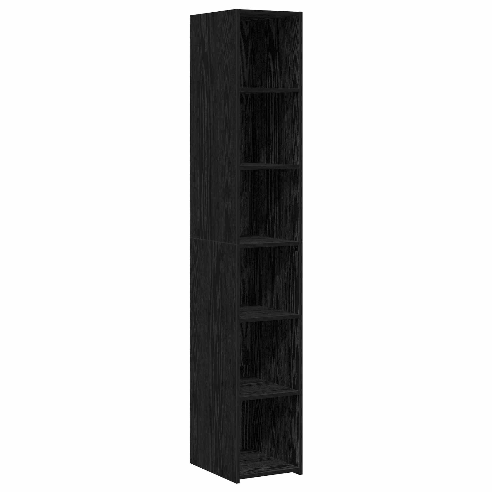 Hoge kast Zwart eiken 30 x 41 x 185 cm Bewerkt hout is nu te koop bij PeponiXL, paradijselijk wonen!