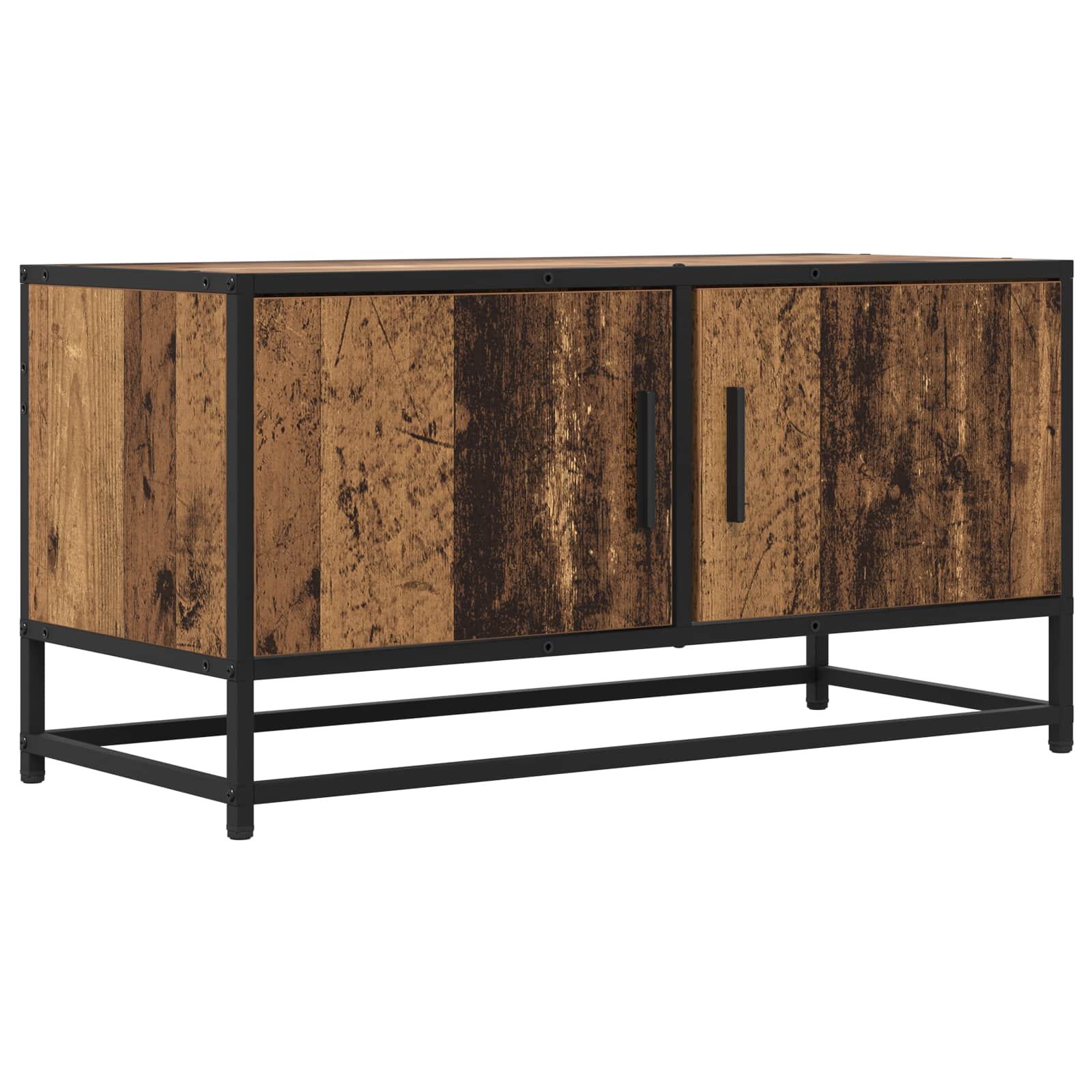 TV-kast 80 x 34,5 x 40 cm Oud hout Bewerkt hout is nu te koop bij PeponiXL, paradijselijk wonen!