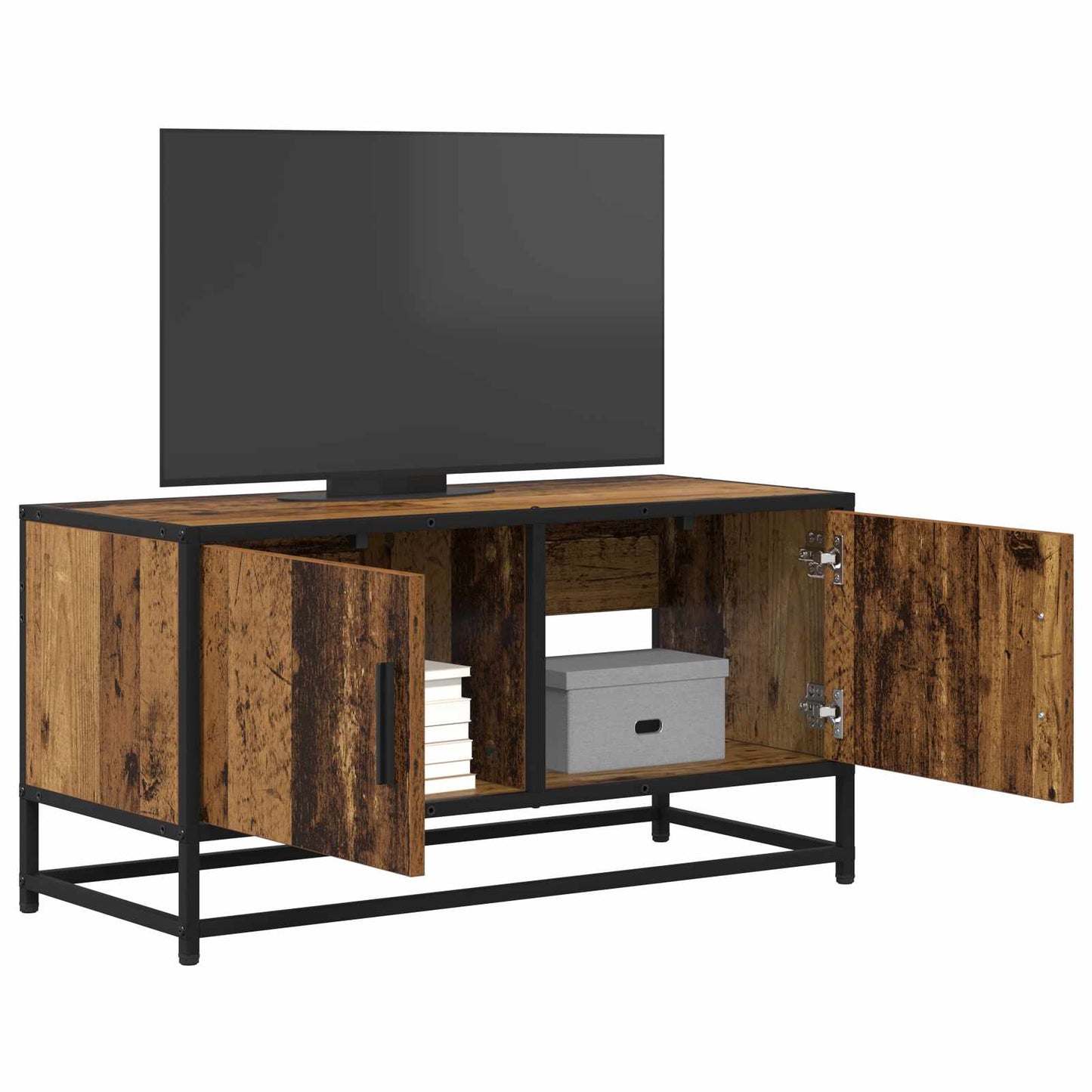 TV-kast 80 x 34,5 x 40 cm Oud hout Bewerkt hout is nu te koop bij PeponiXL, paradijselijk wonen!