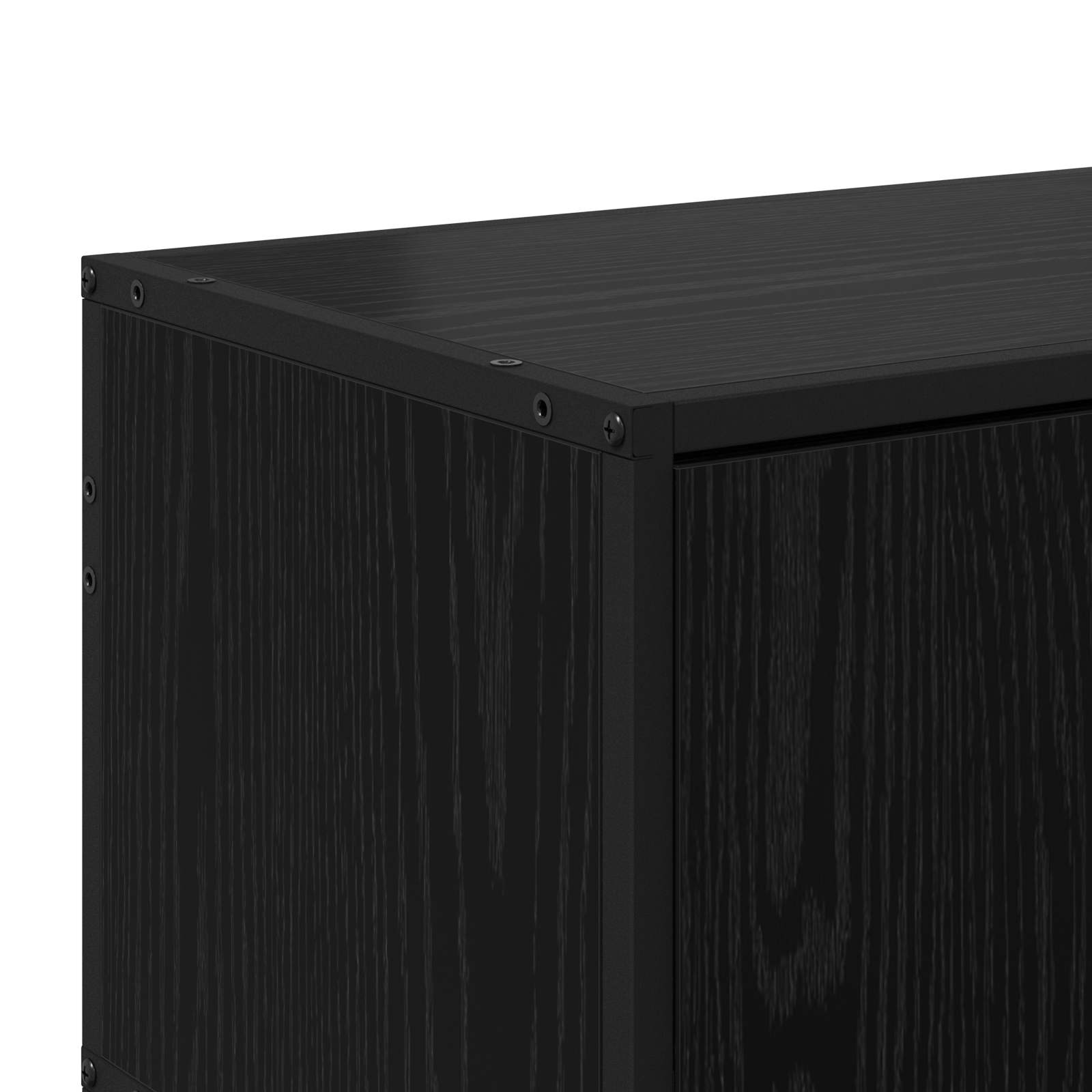 TV-kast 80 x 34,5 x 40 cm Zwart eiken Bewerkt hout is nu te koop bij PeponiXL, paradijselijk wonen!