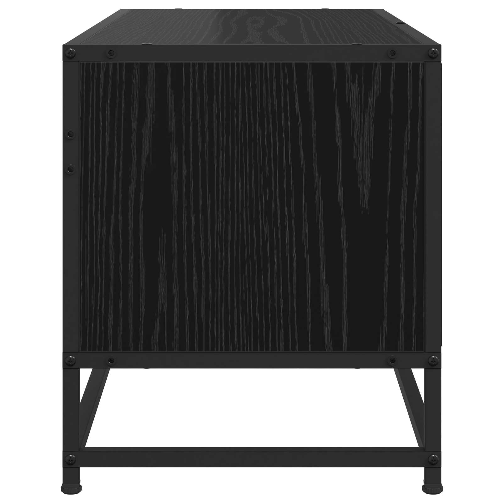TV-kast 80 x 34,5 x 40 cm Zwart eiken Bewerkt hout is nu te koop bij PeponiXL, paradijselijk wonen!