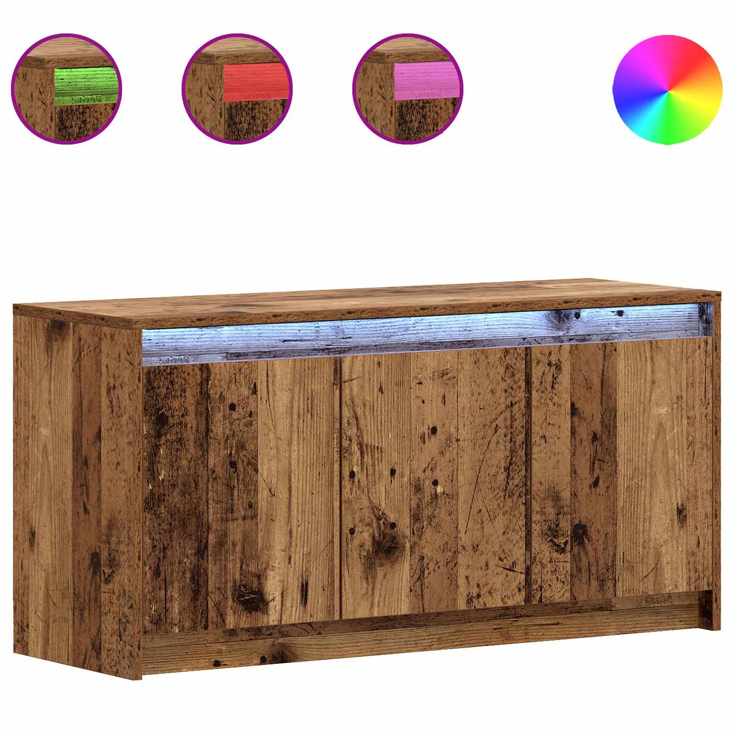 TV-kast 100 x 34 x 50 cm Oud hout Bewerkt hout is nu te koop bij PeponiXL, paradijselijk wonen!