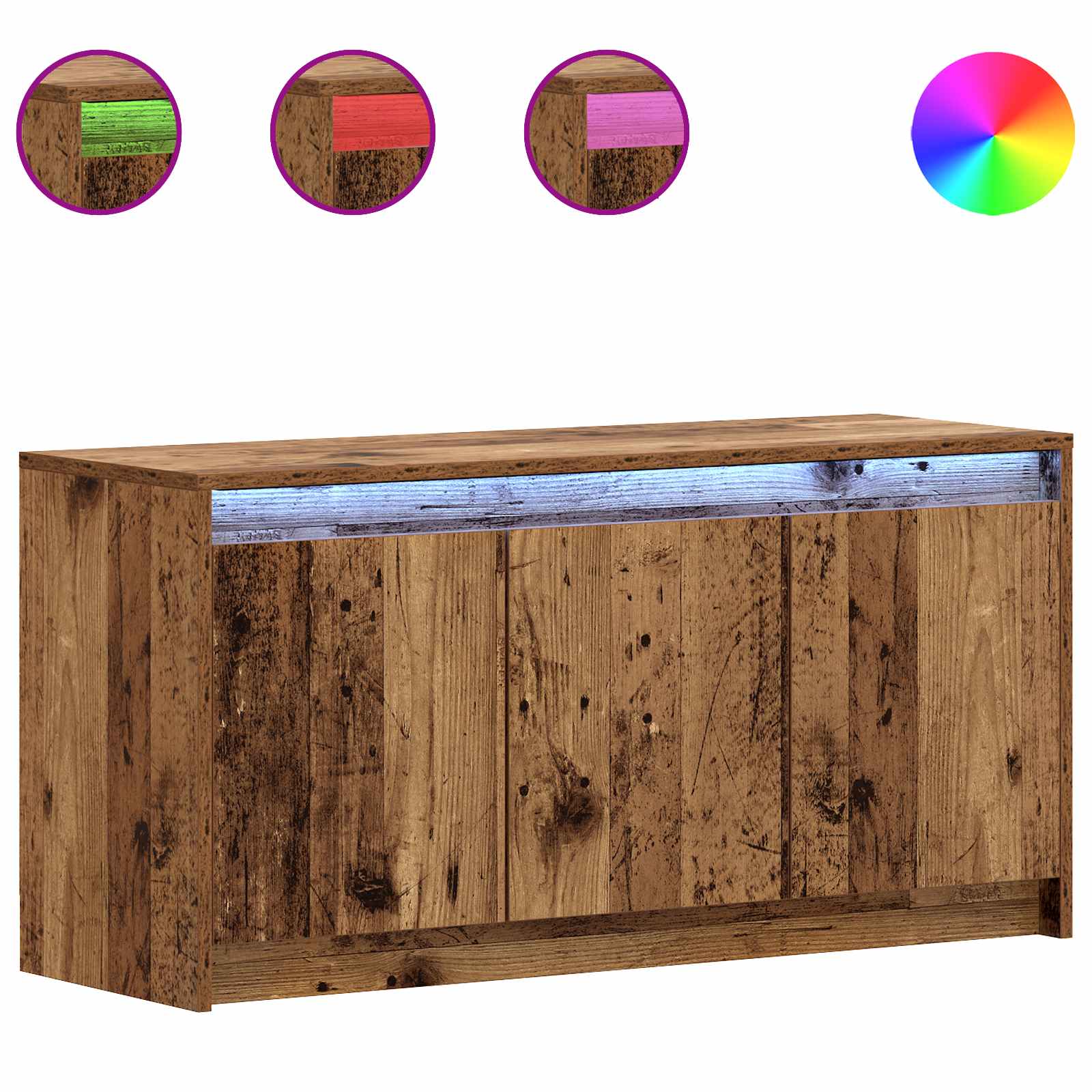 TV-kast 100 x 34 x 50 cm Oud hout Bewerkt hout is nu te koop bij PeponiXL, paradijselijk wonen!