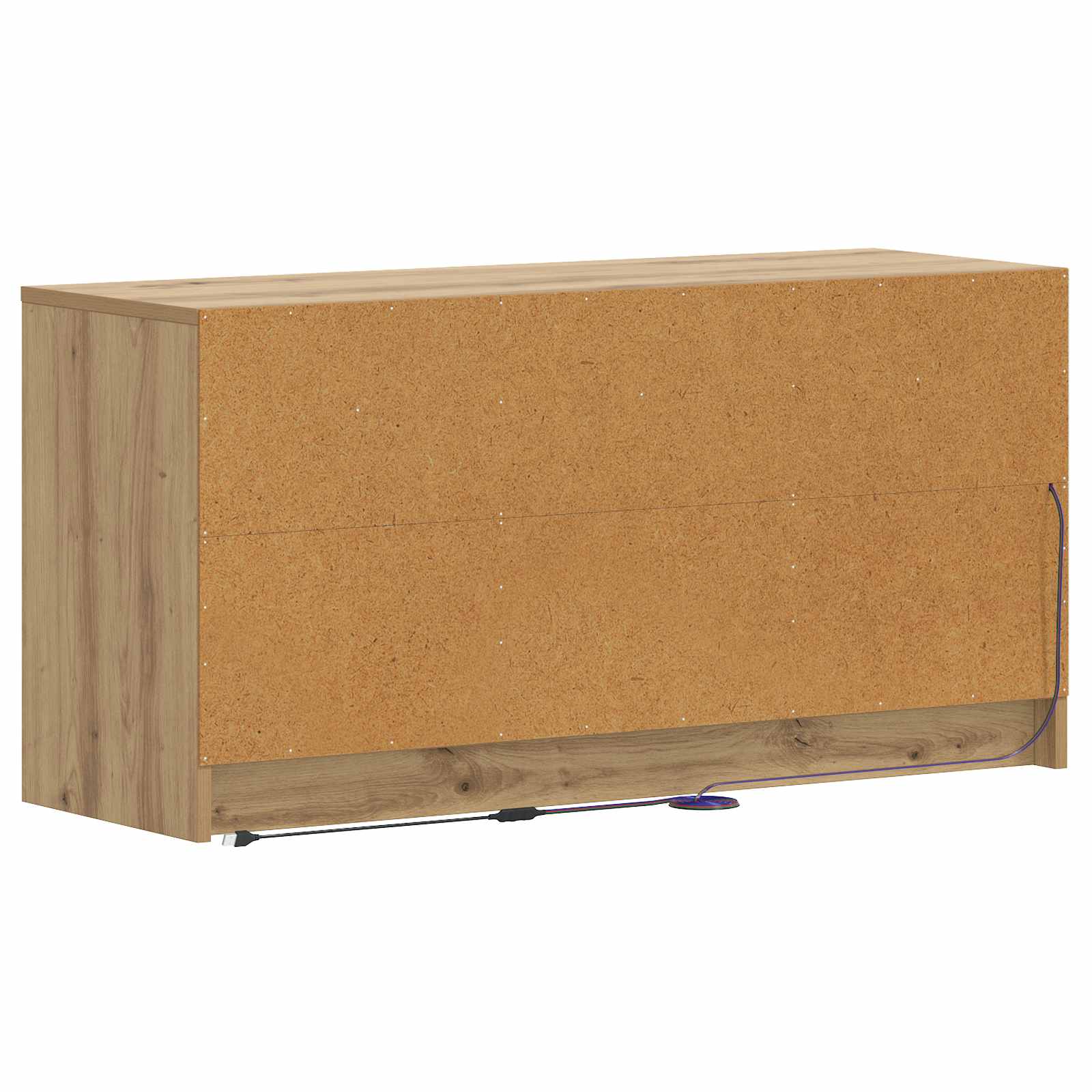 TV-kast 100 x 34 x 50 cm Artisanaal eiken Bewerkt hout is nu te koop bij PeponiXL, paradijselijk wonen!
