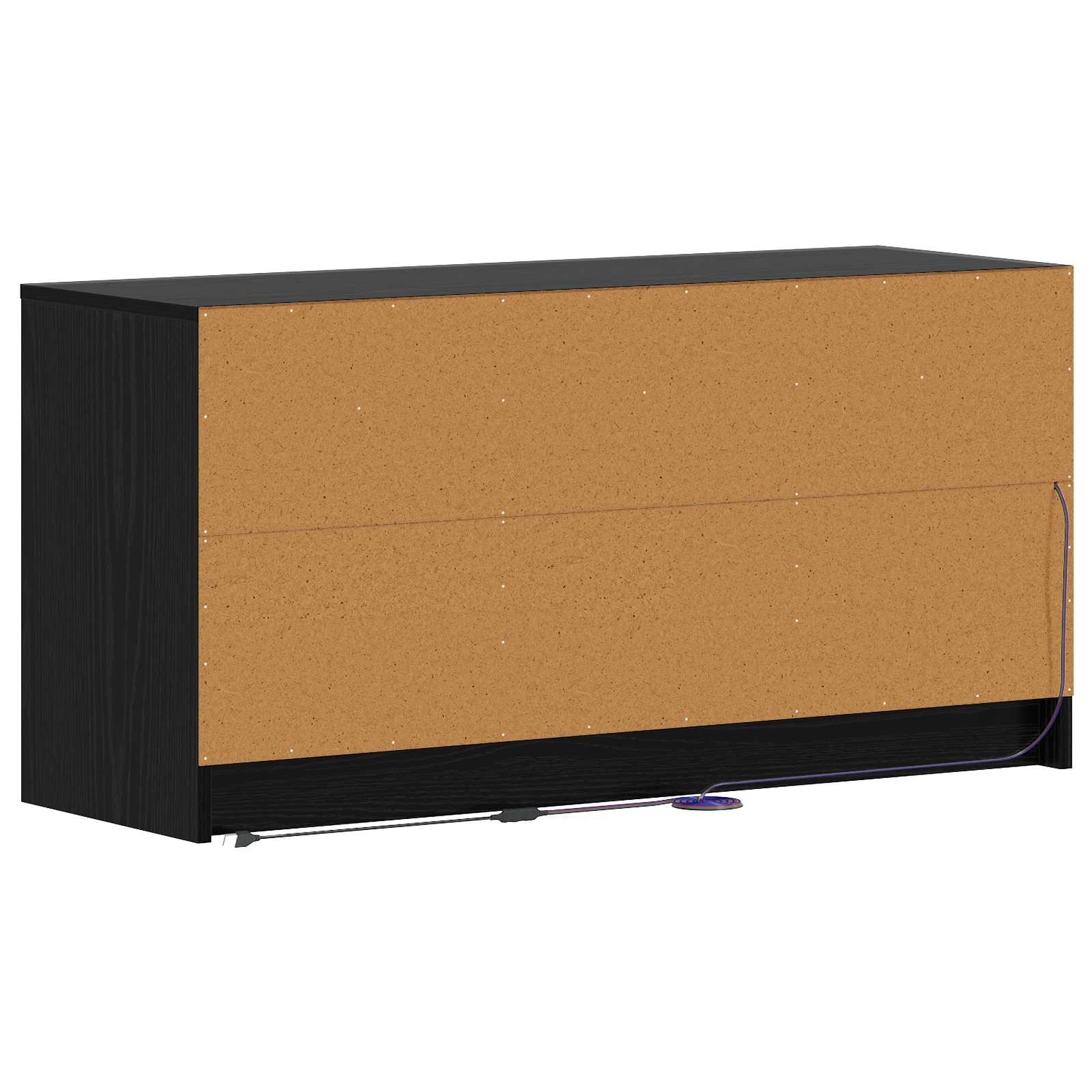 TV-kast 100 x 34 x 50 cm Zwart eiken Bewerkt hout is nu te koop bij PeponiXL, paradijselijk wonen!