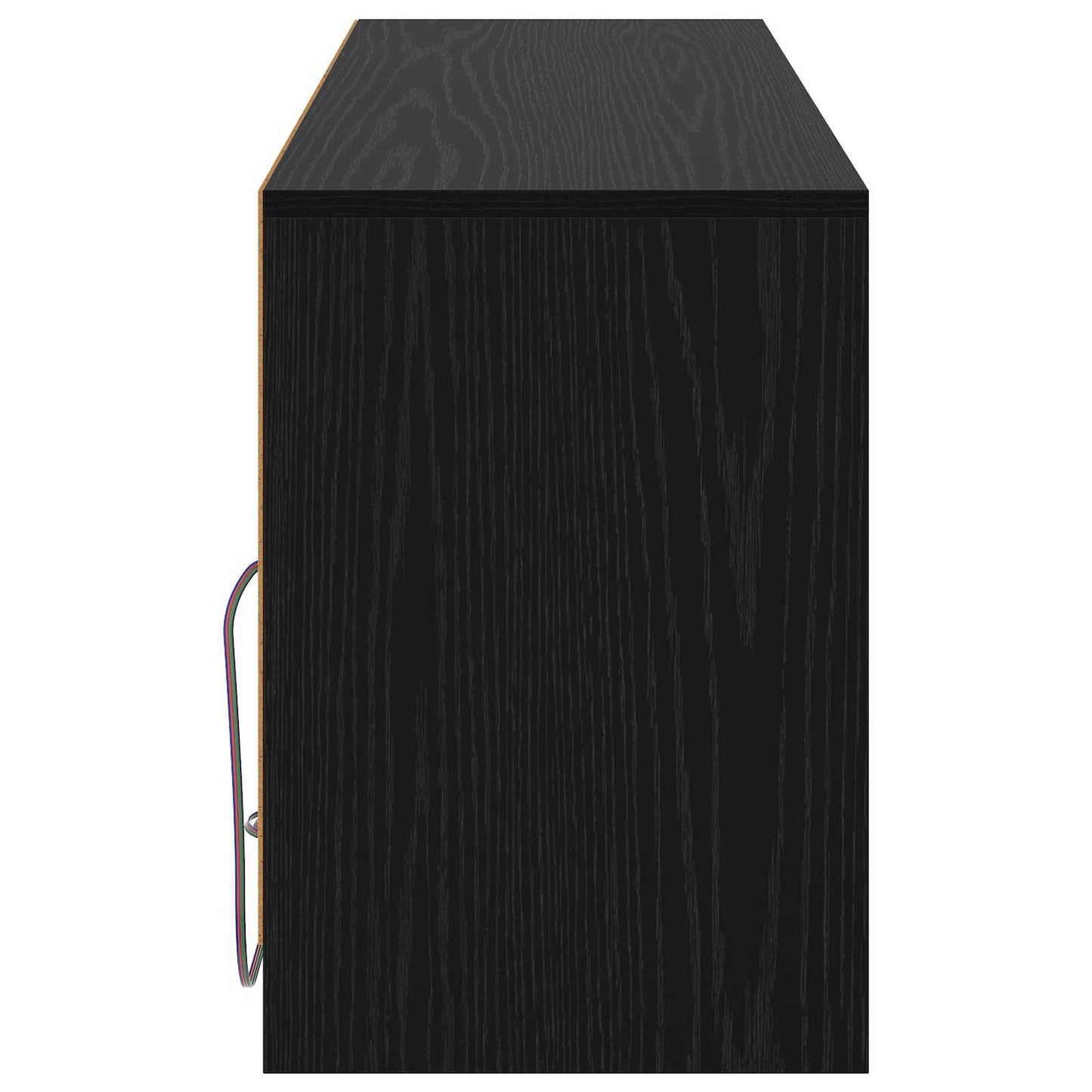 TV-kast 100 x 34 x 50 cm Zwart eiken Bewerkt hout is nu te koop bij PeponiXL, paradijselijk wonen!