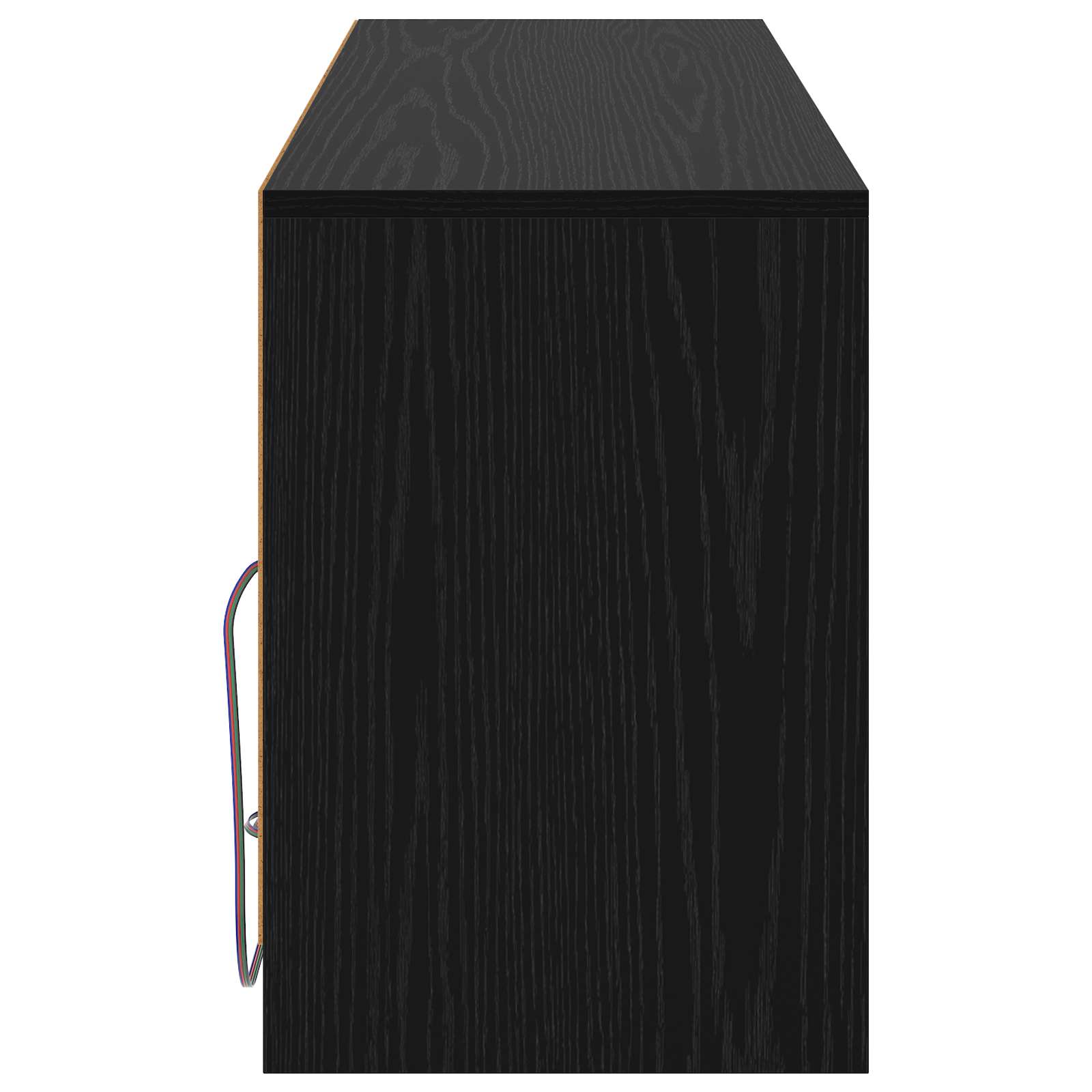 TV-kast 100 x 34 x 50 cm Zwart eiken Bewerkt hout is nu te koop bij PeponiXL, paradijselijk wonen!