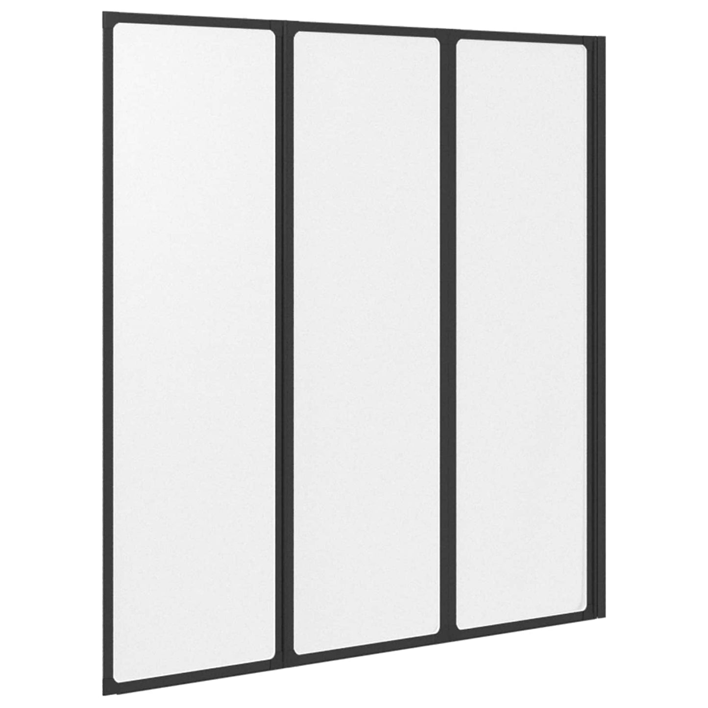 Opvouwbare Douchescherm Zwart en Volle Frost 132 x 2 x 140 cm is nu te koop bij PeponiXL, paradijselijk wonen!