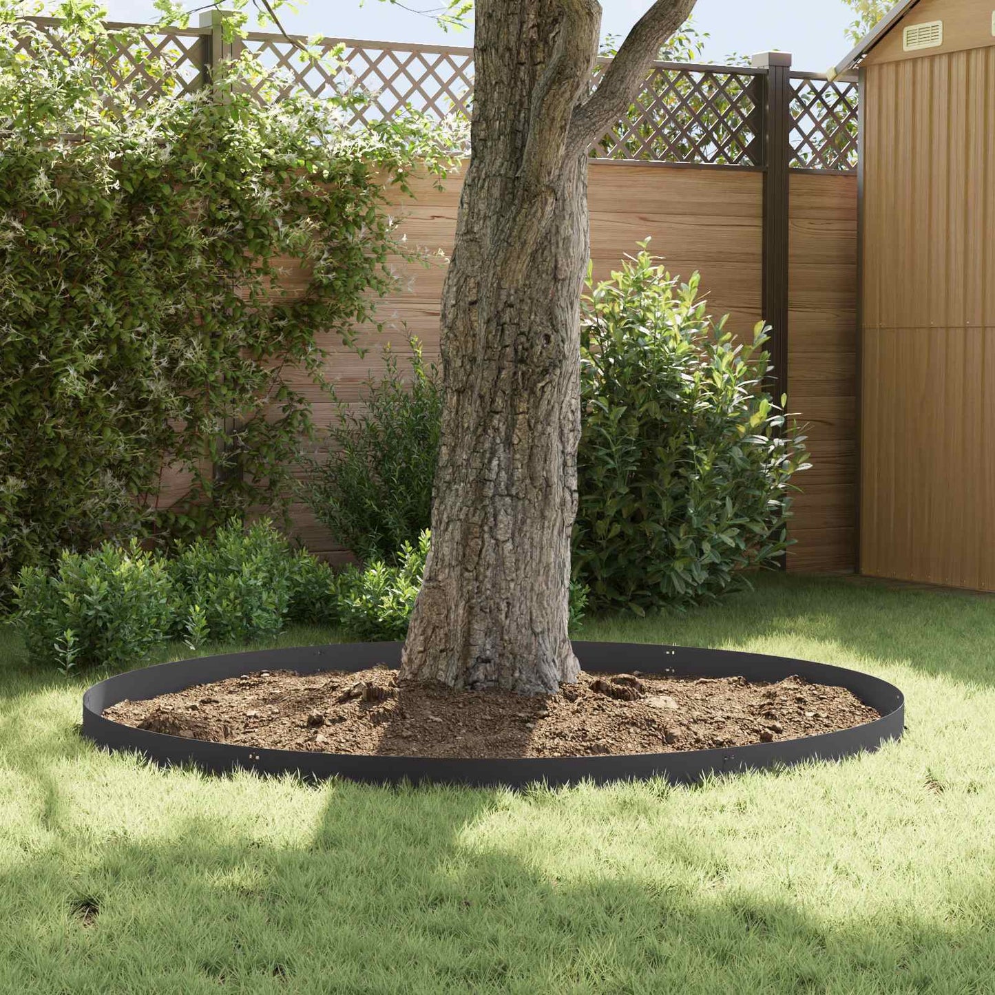Tuinrand 20 pcs 103 x 15 cm metaal Zwart