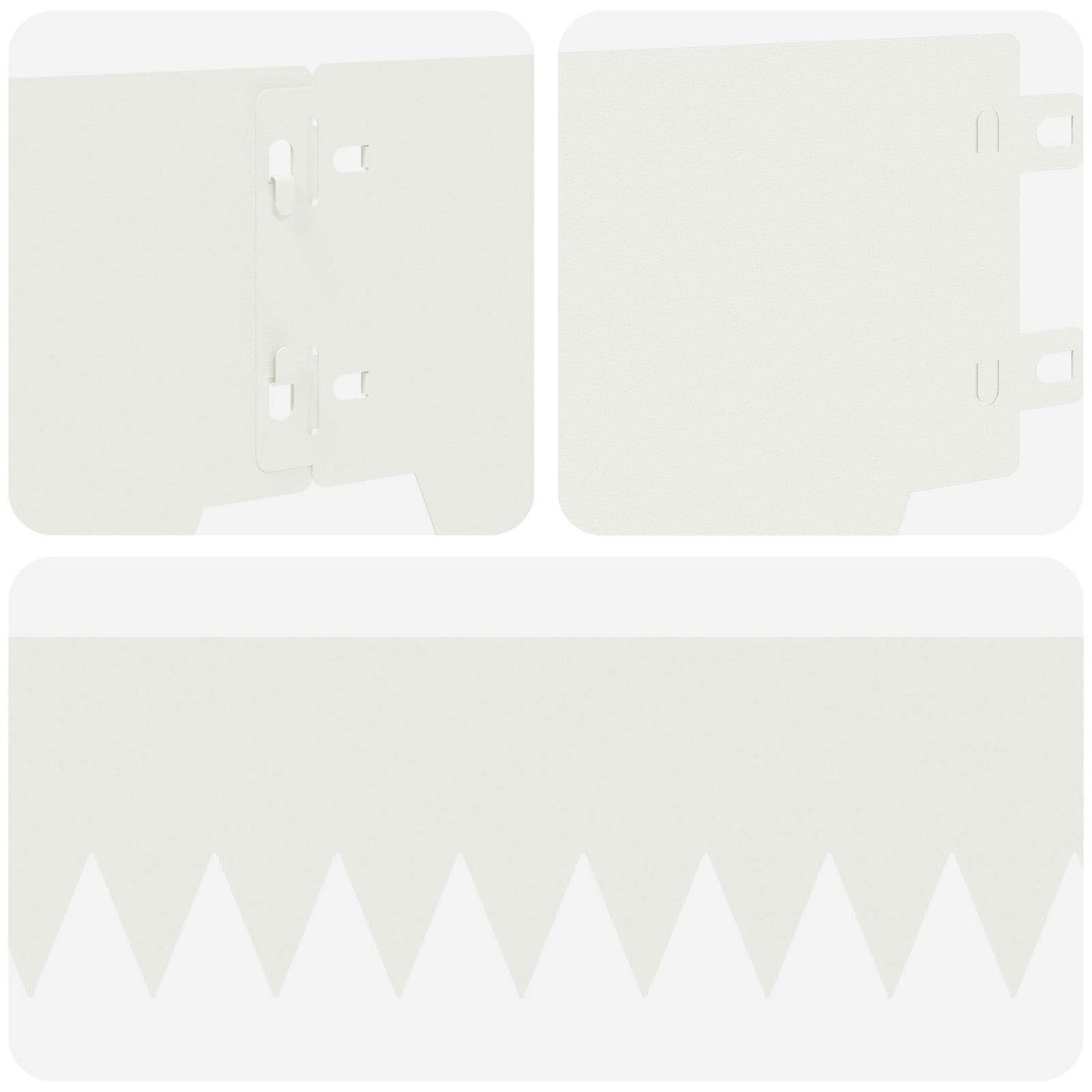 Tuinrand 50 pcs 103 x 15 cm metaal Wit