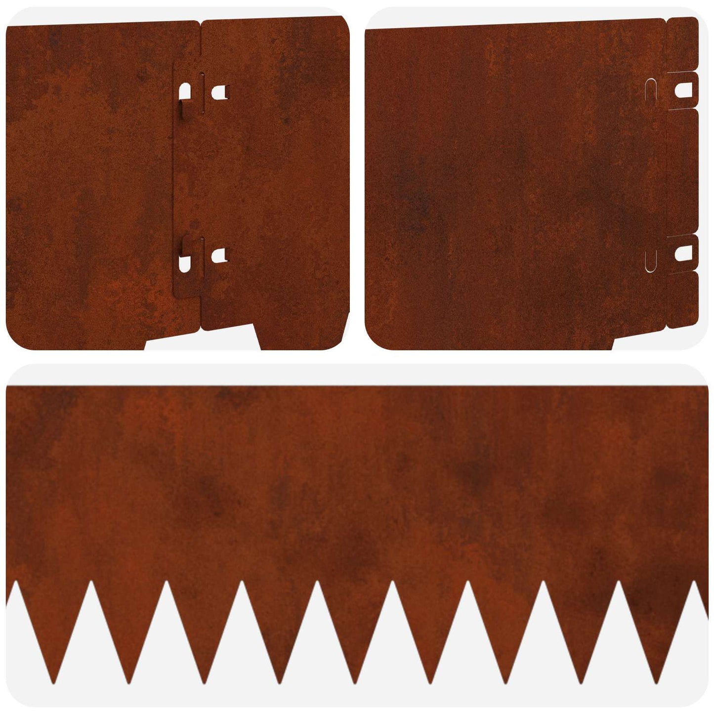 Tuinrand 20 pcs 103 x 20 cm metaal Roestig