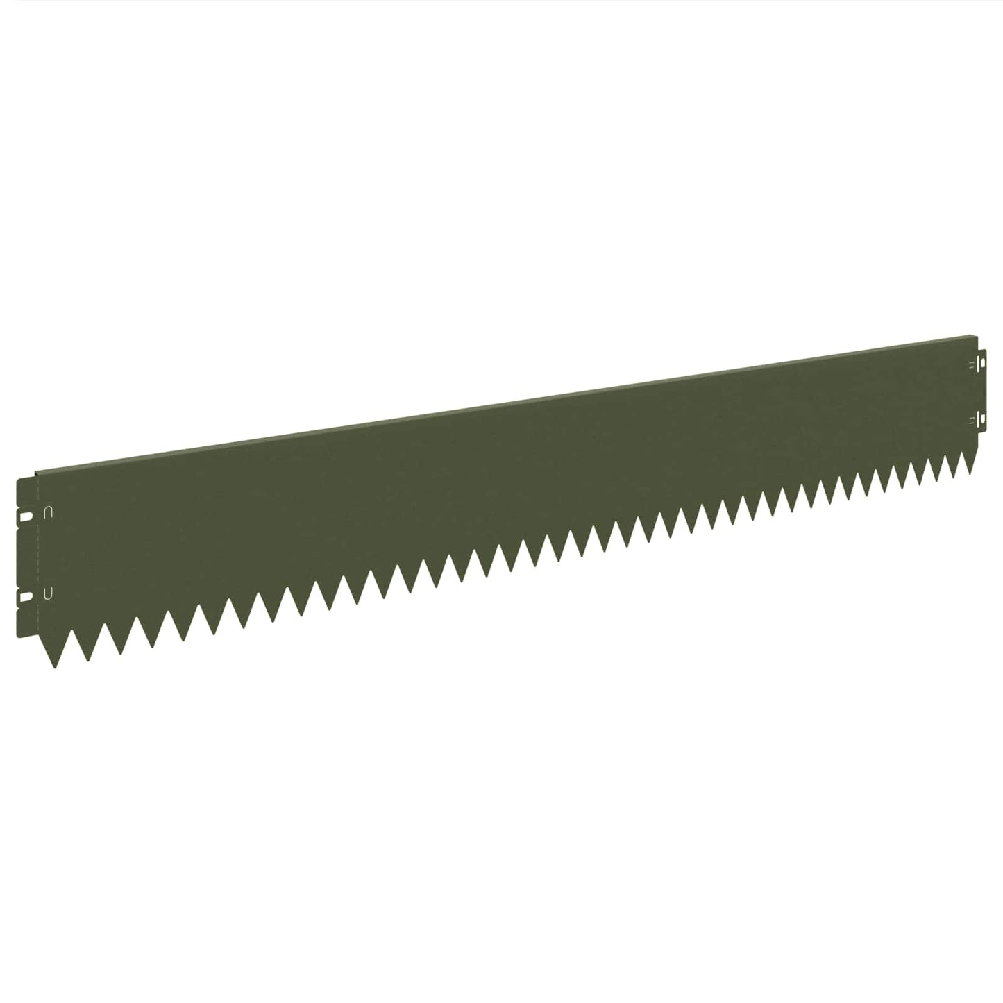 Gazonrand 20 pcs 103 x 15 cm Staal Olijfgroen