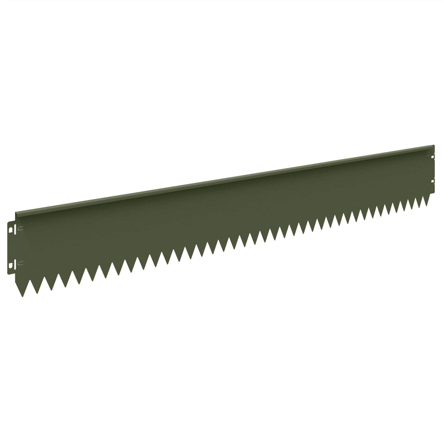 Gazonrand 30 pcs 103 x 15 cm Staal Olijfgroen