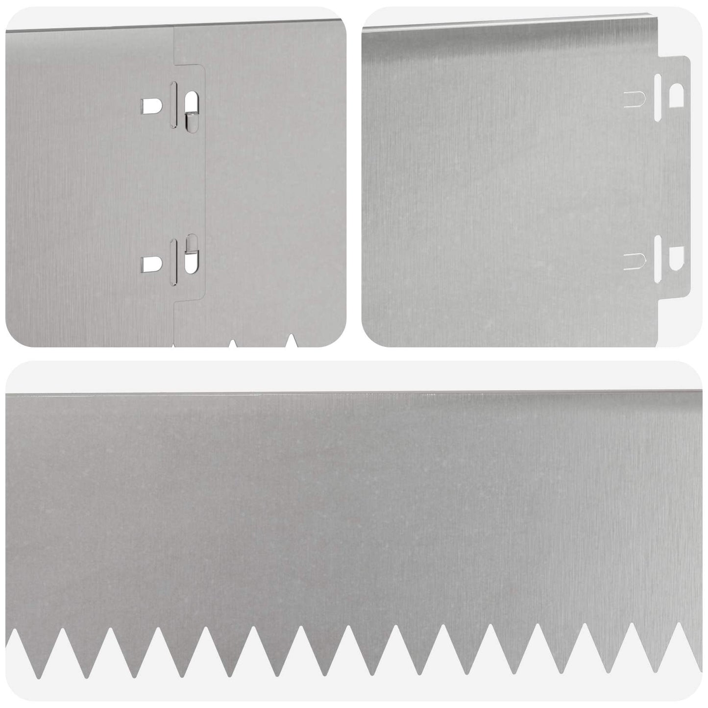 Gazonrand 30 pcs 103 x 15 cm Staal Zilverkleurig