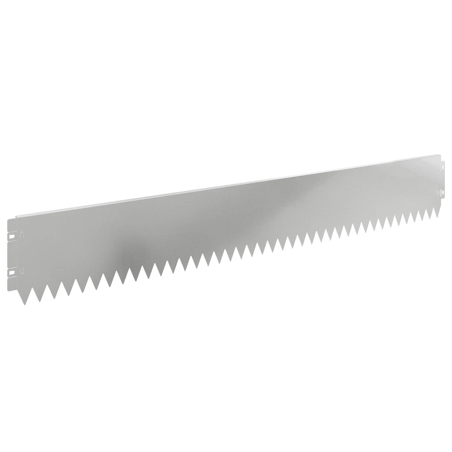 Gazonrand 10 pcs 103 x 15 cm Staal Zilverkleurig