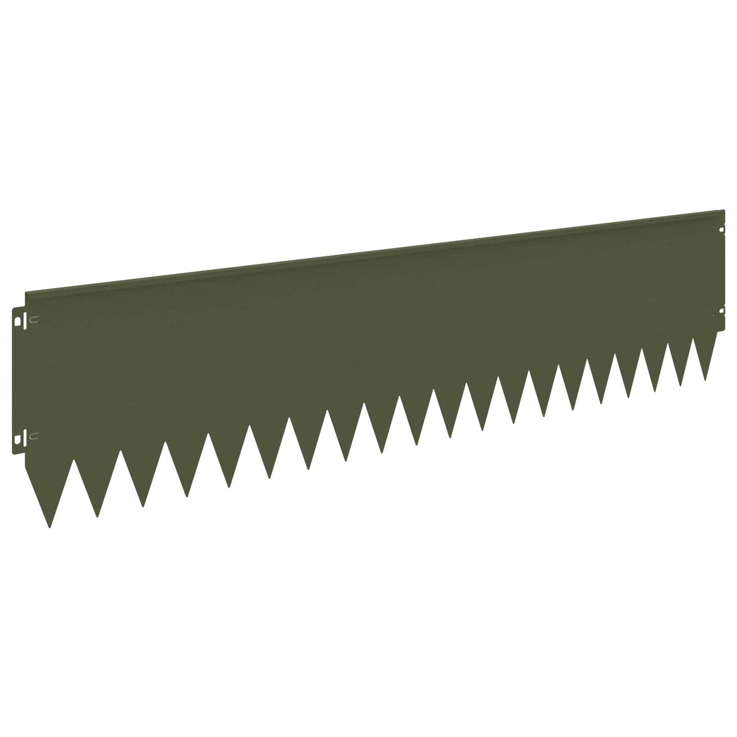 Gazonrand 10 pcs 103 x 25 cm Staal Olijfgroen
