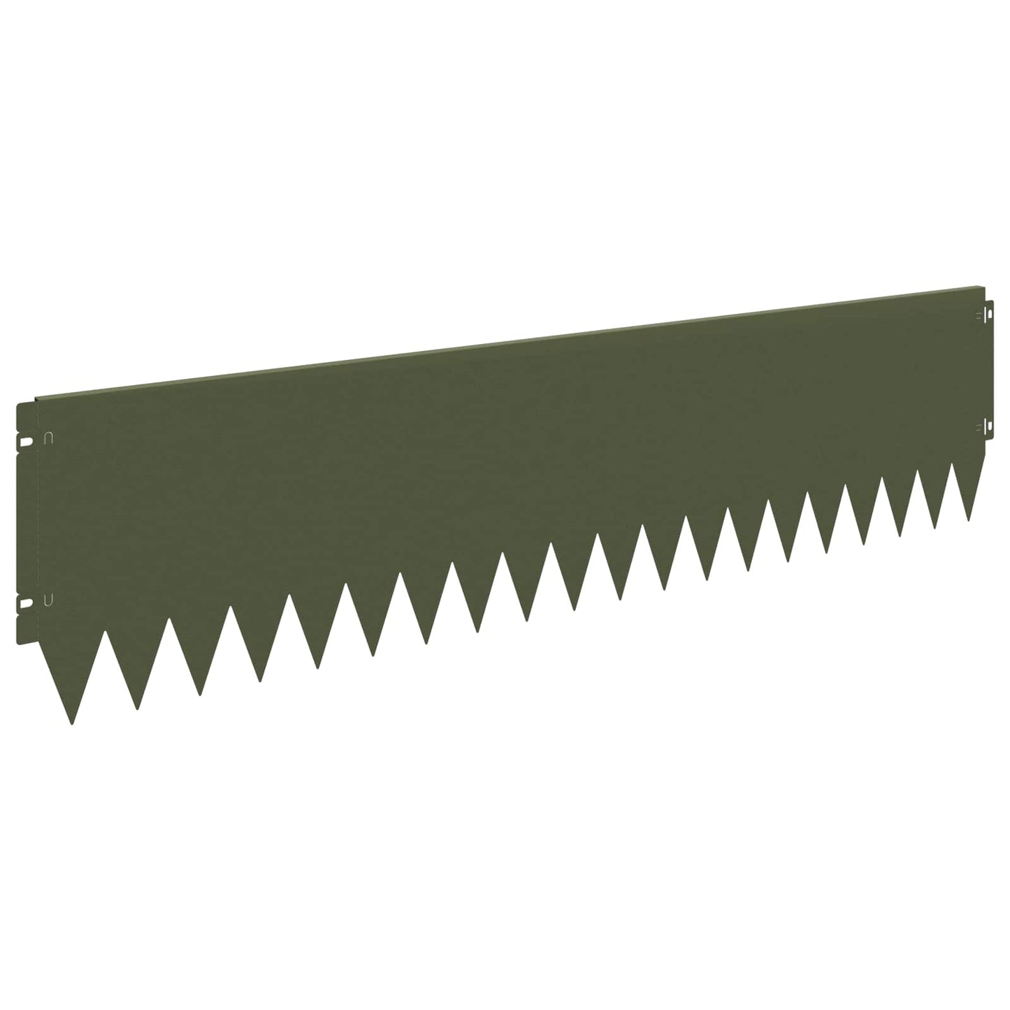 Gazonrand 20 pcs 103 x 25 cm Staal Olijfgroen