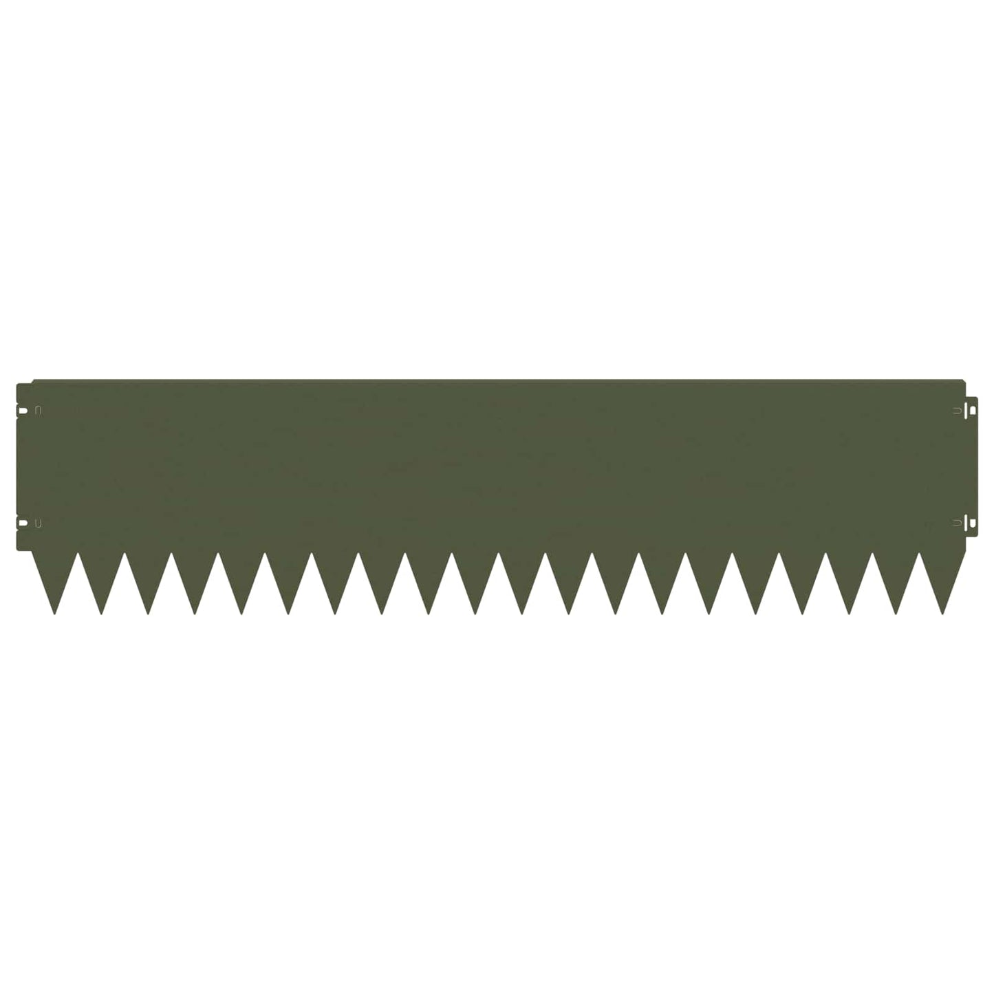 Gazonrand 20 pcs 103 x 25 cm Staal Olijfgroen