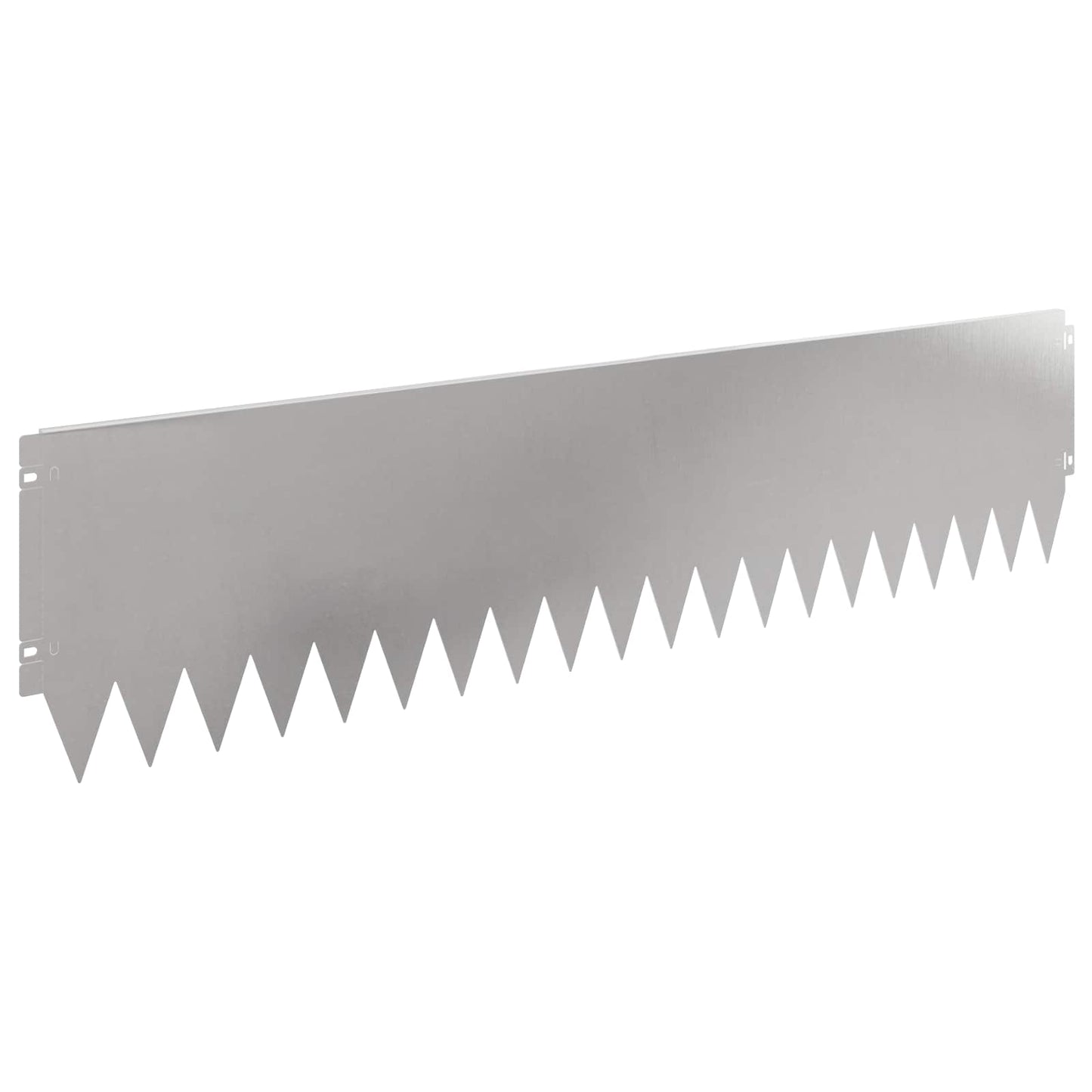 Gazonrand 10 pcs 103 x 25 cm Staal Zilverkleurig
