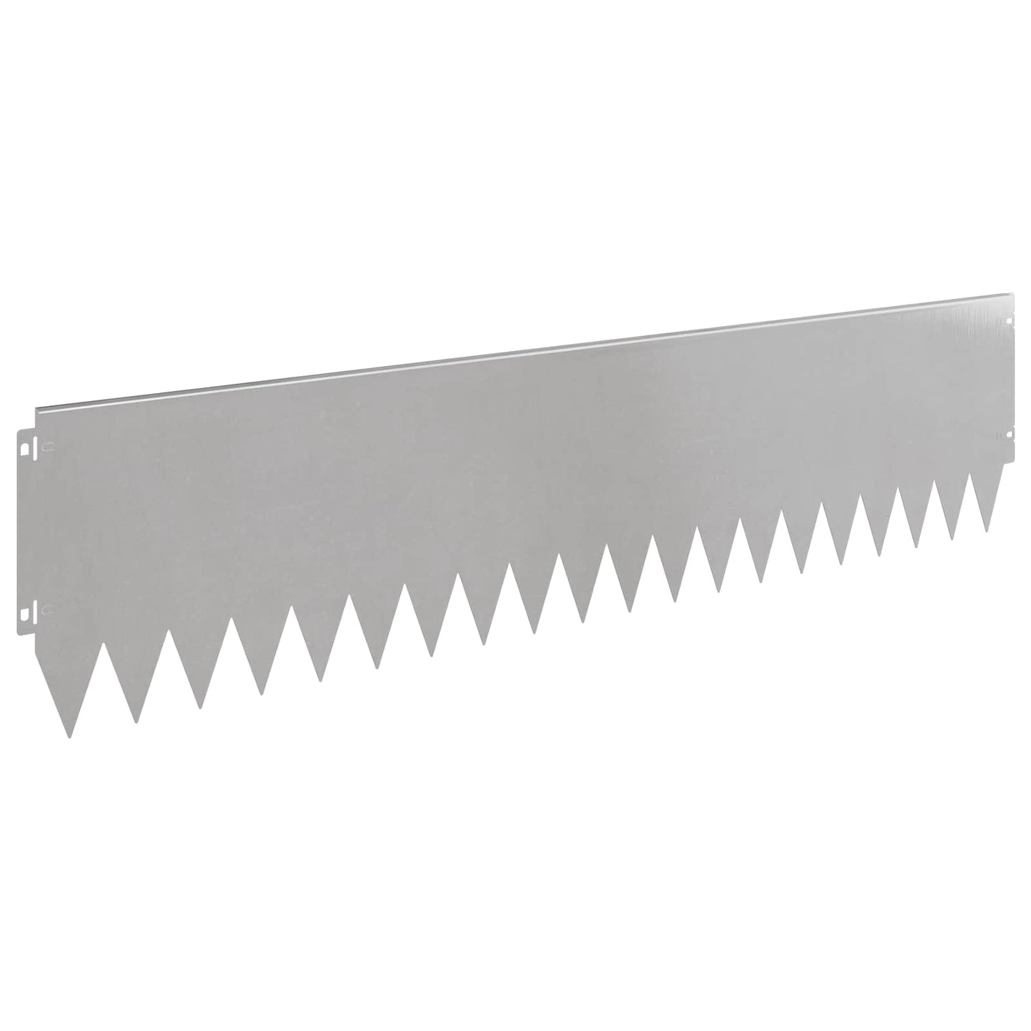 Gazonrand 10 pcs 103 x 25 cm Staal Zilverkleurig