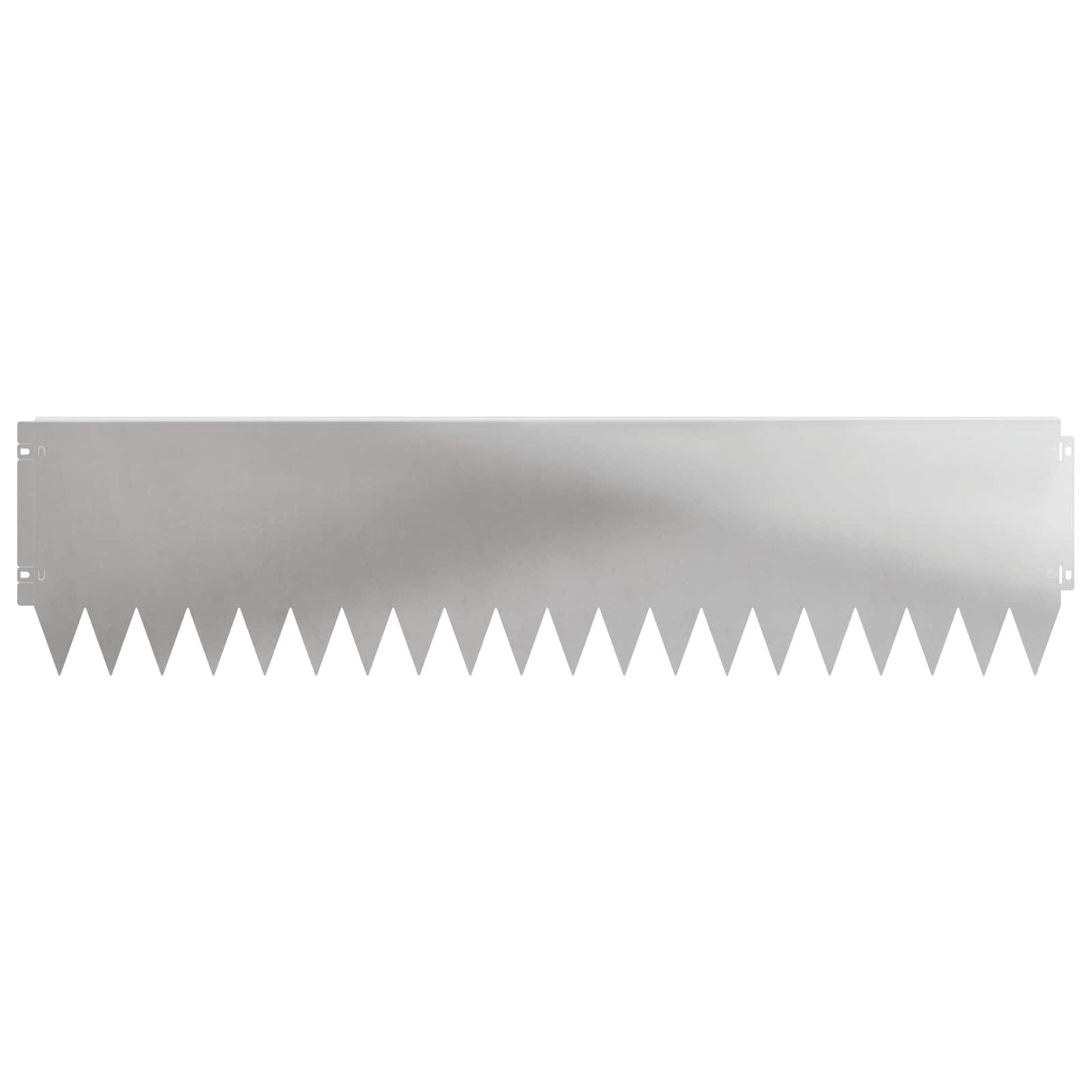 Gazonrand 10 pcs 103 x 25 cm Staal Zilverkleurig