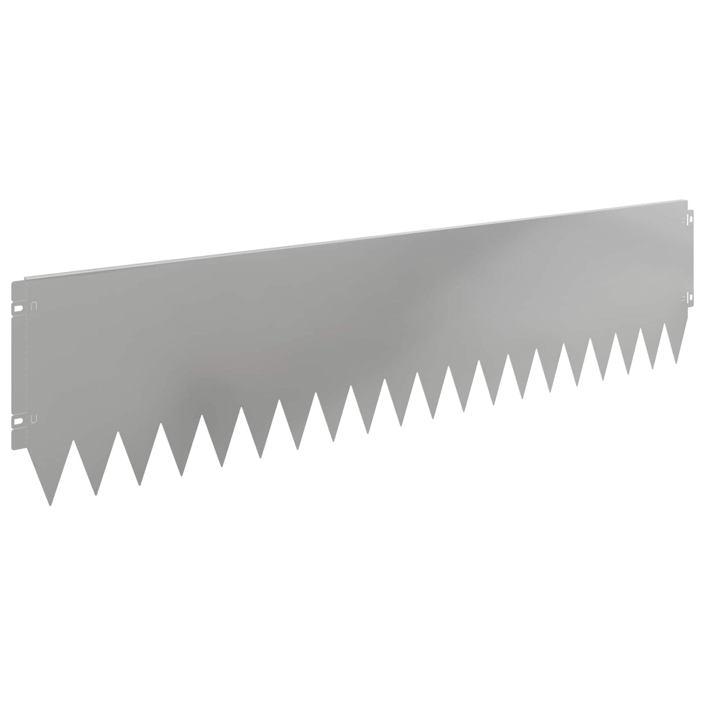 Gazonrand 10 pcs 103 x 25 cm Staal Zilverkleurig