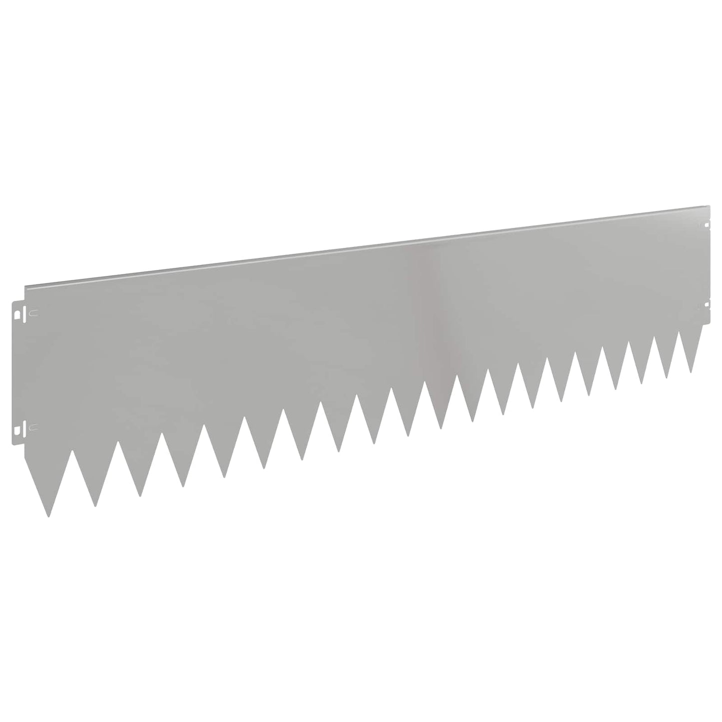 Gazonrand 10 pcs 103 x 25 cm Staal Zilverkleurig