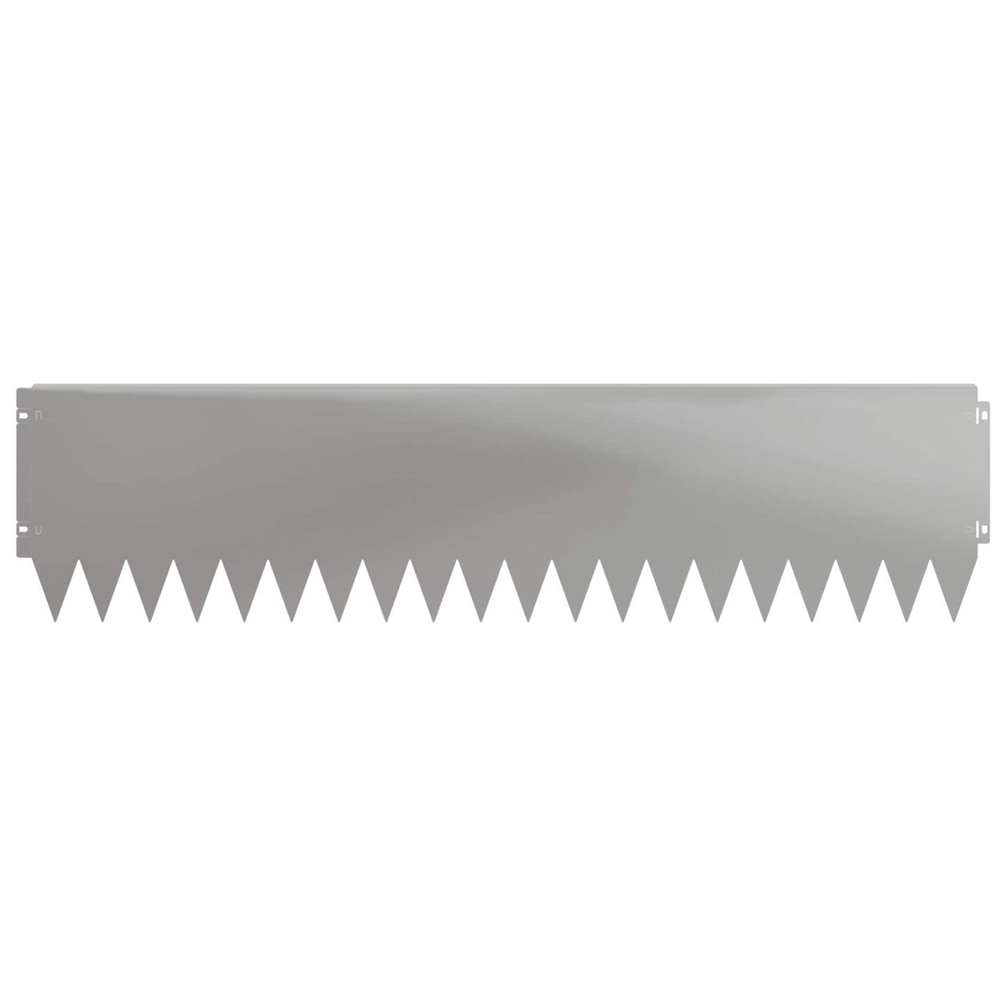 Gazonrand 20 pcs 103 x 25 cm Staal Zilverkleurig