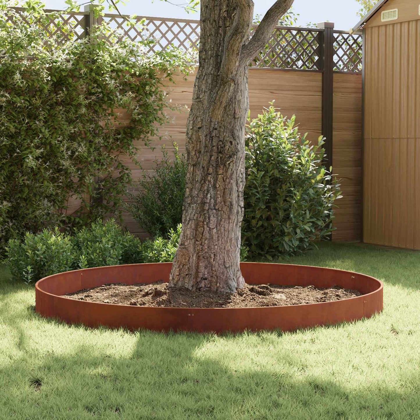Gazonrand 10 pcs 103 x 25 cm Staal Roestig