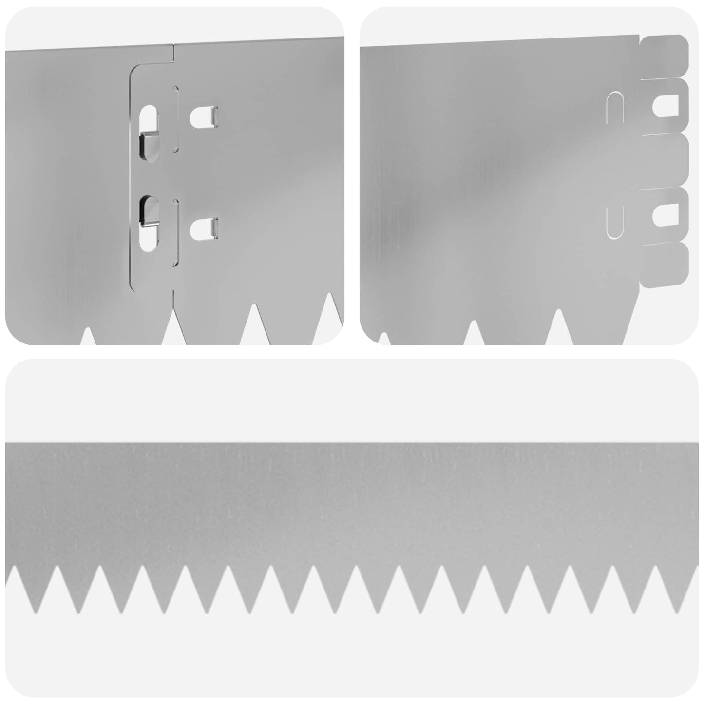 Gazonrand 50 pcs 103 x 10 cm Staal Zilverkleurig