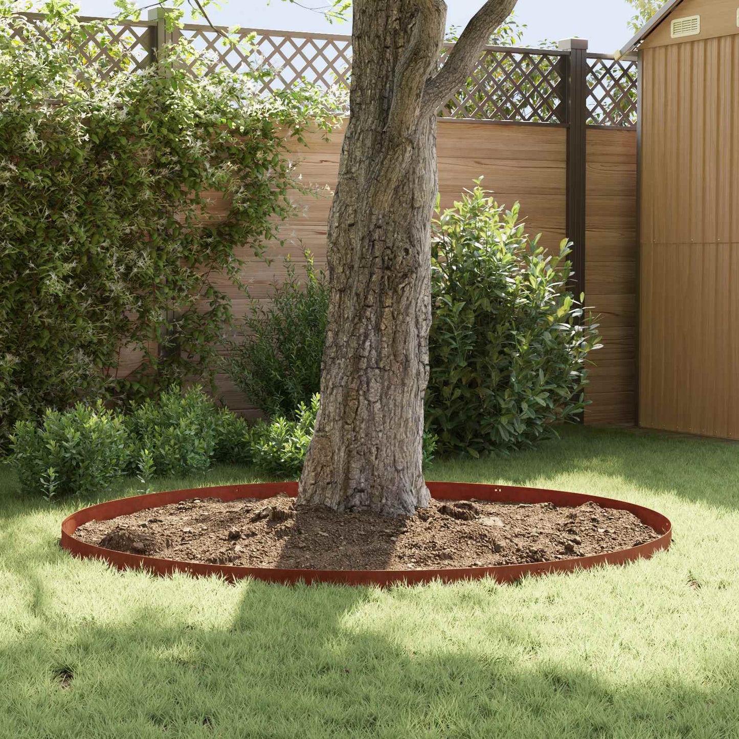 Gazonrand 20 pcs 103 x 10 cm Staal Roestig