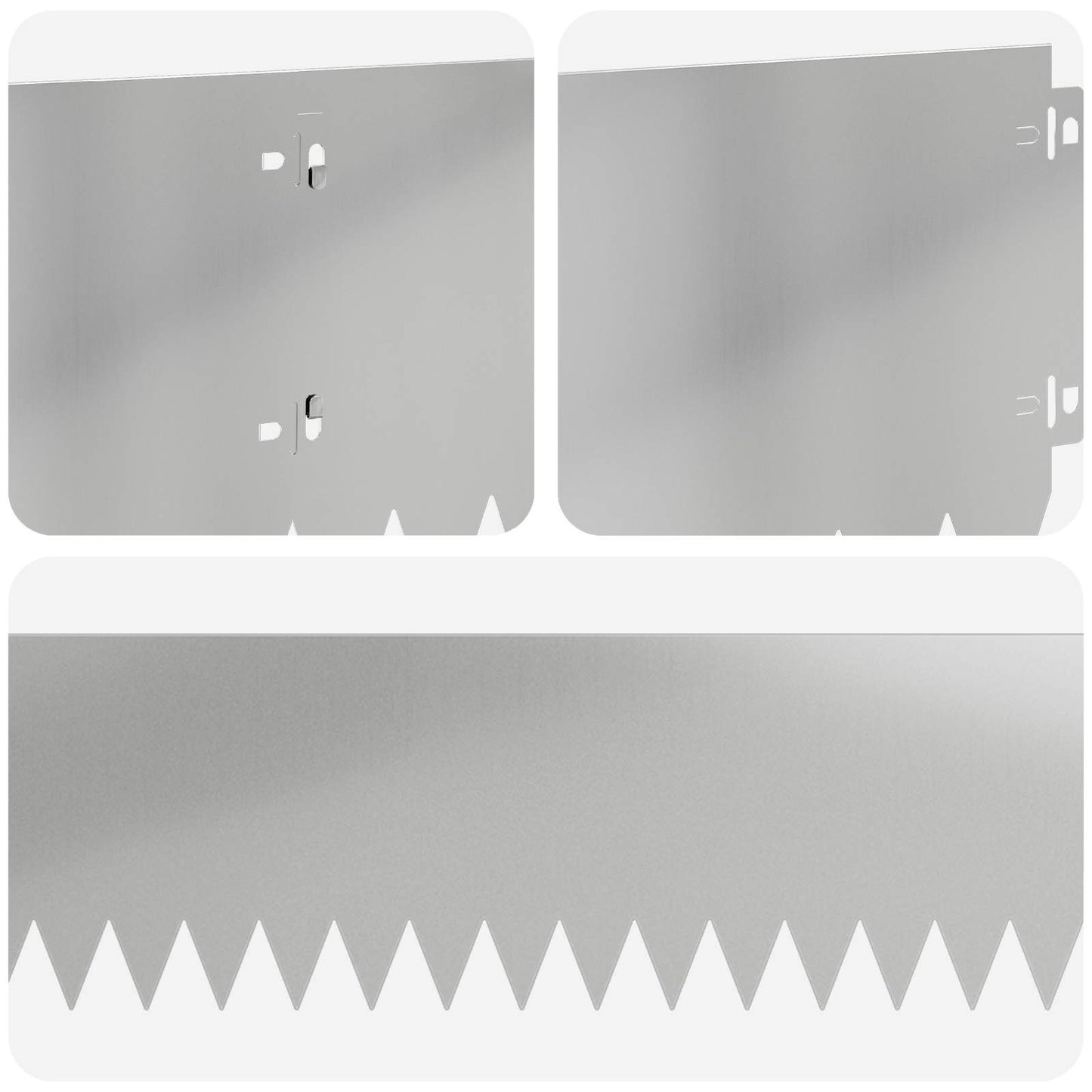 Gazonrand 30 pcs 103 x 20 cm Staal Zilverkleurig
