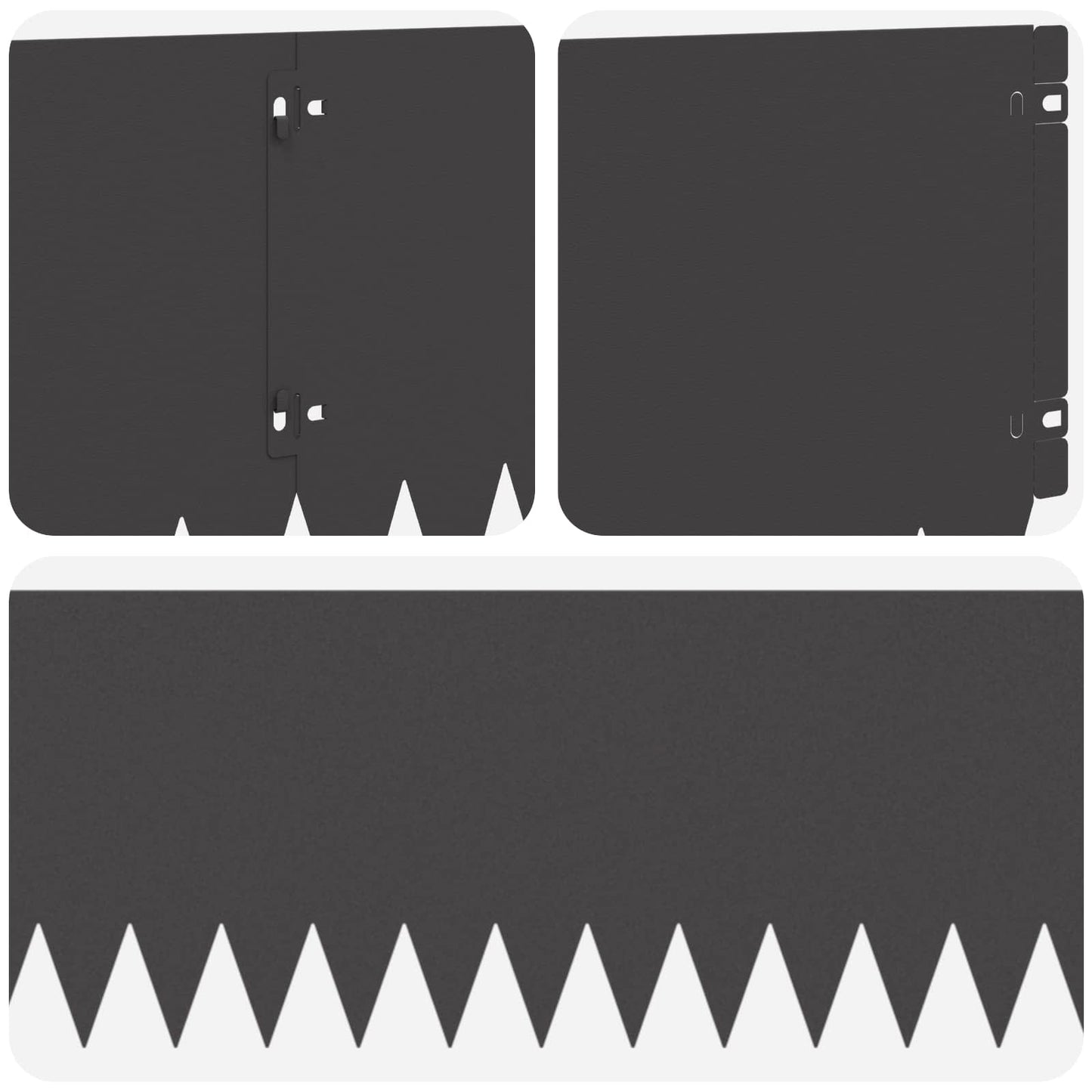 Gazonrand 10 pcs 103 x 25 cm Staal Zwart
