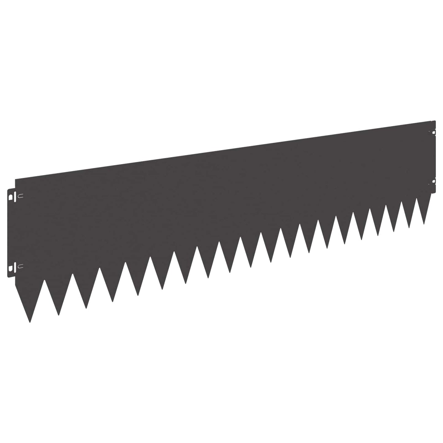 Gazonrand 20 pcs 103 x 25 cm Staal Zwart